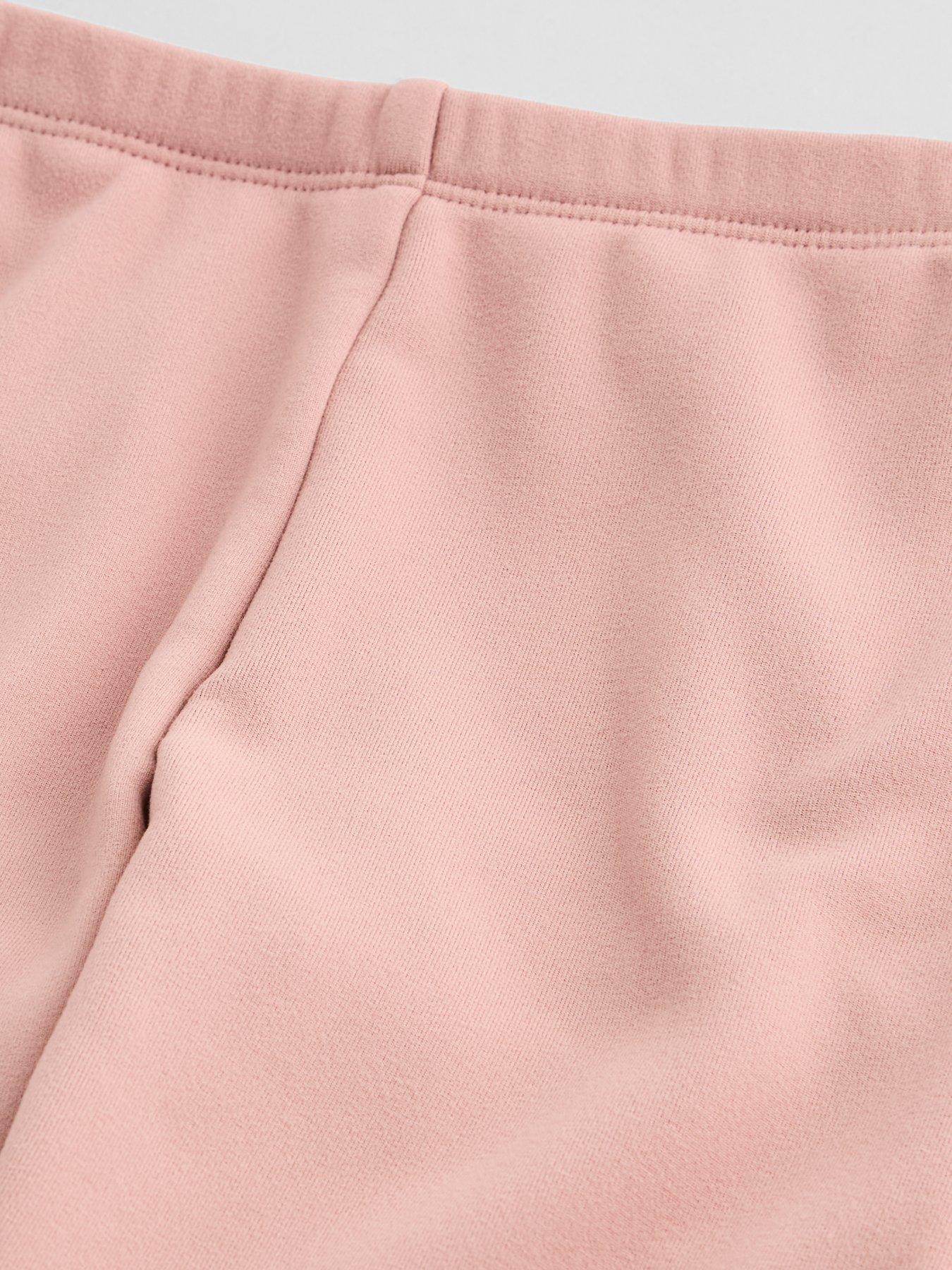 Image 4 of 4 of The Very Collection Girls Fleece Lined Stretch Elastic Waist Leggings - Pink