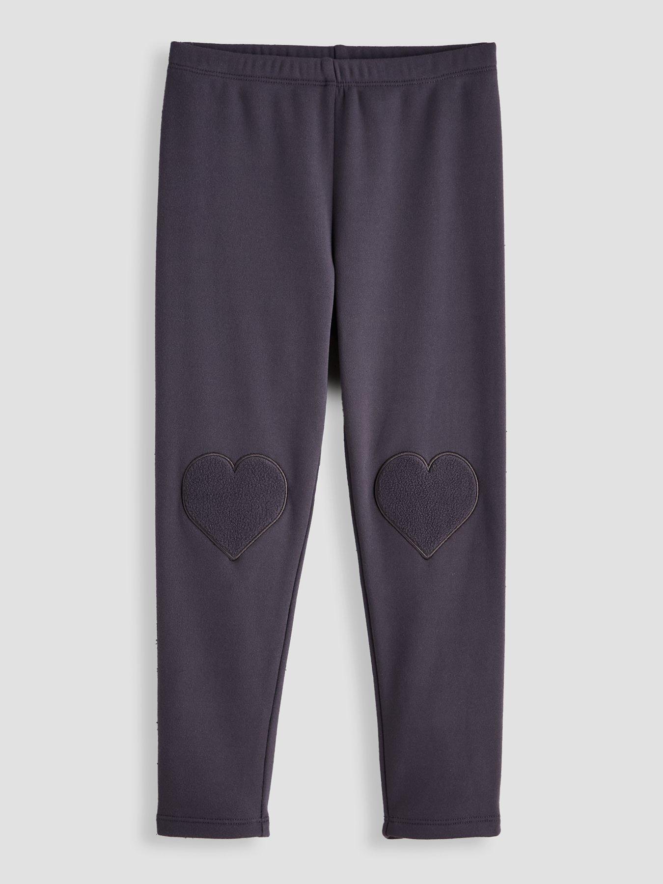 Image 1 of 4 of The Very Collection Girls Warm Fleece Lined Basic Legging - Charcoal