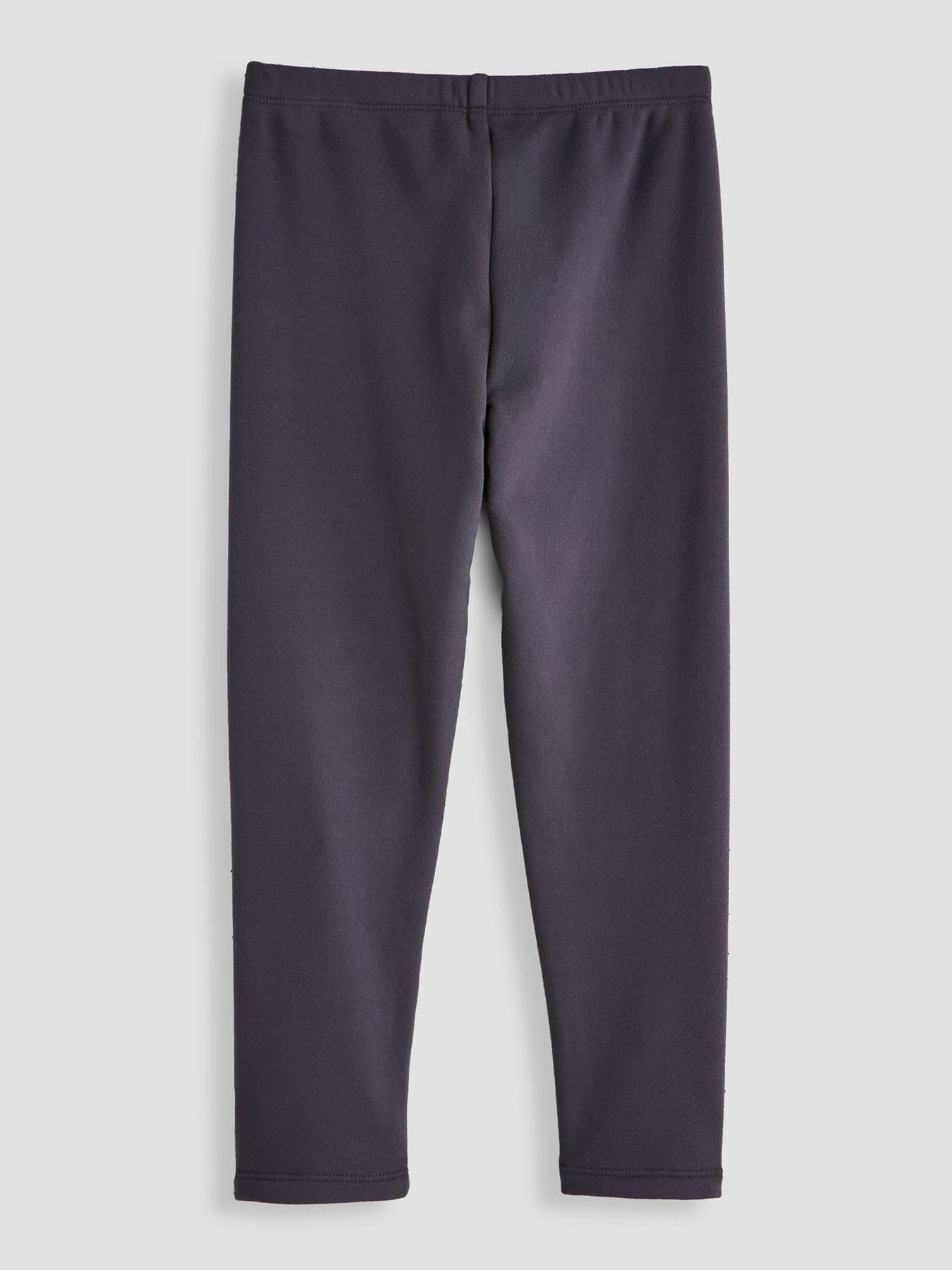 Image 2 of 4 of The Very Collection Girls Warm Fleece Lined Basic Legging - Charcoal