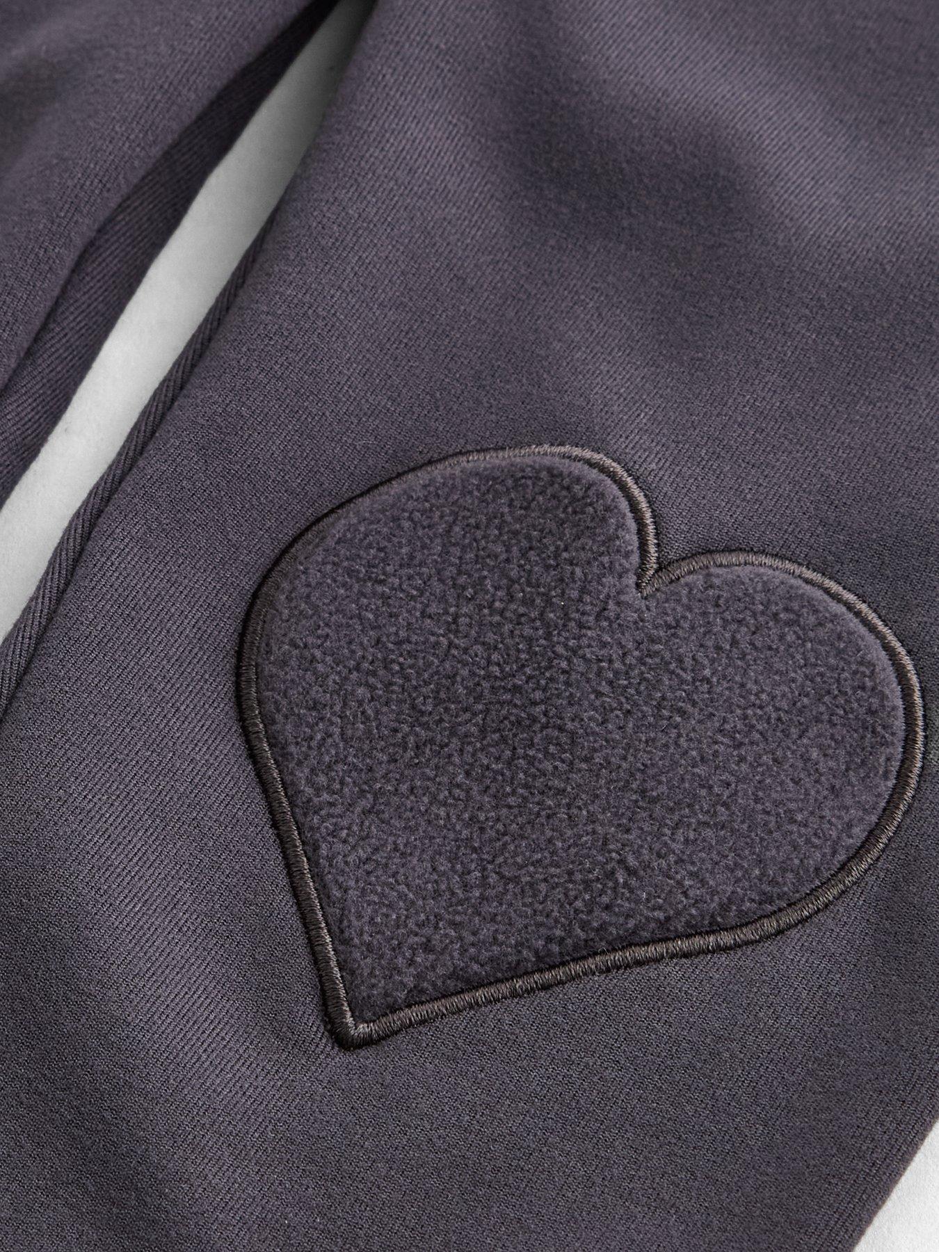 Image 3 of 4 of The Very Collection Girls Warm Fleece Lined Basic Legging - Charcoal