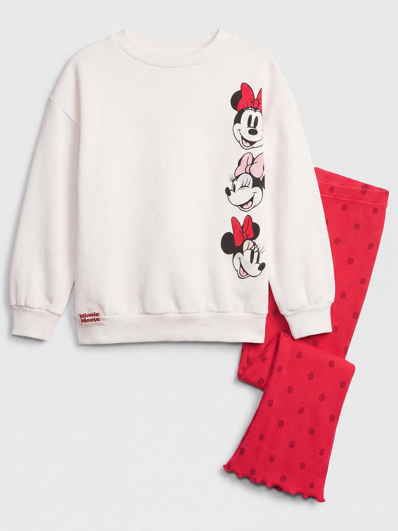 The Very Collection Disney Mickey Mouse Stripe Sweat Set - Pink
