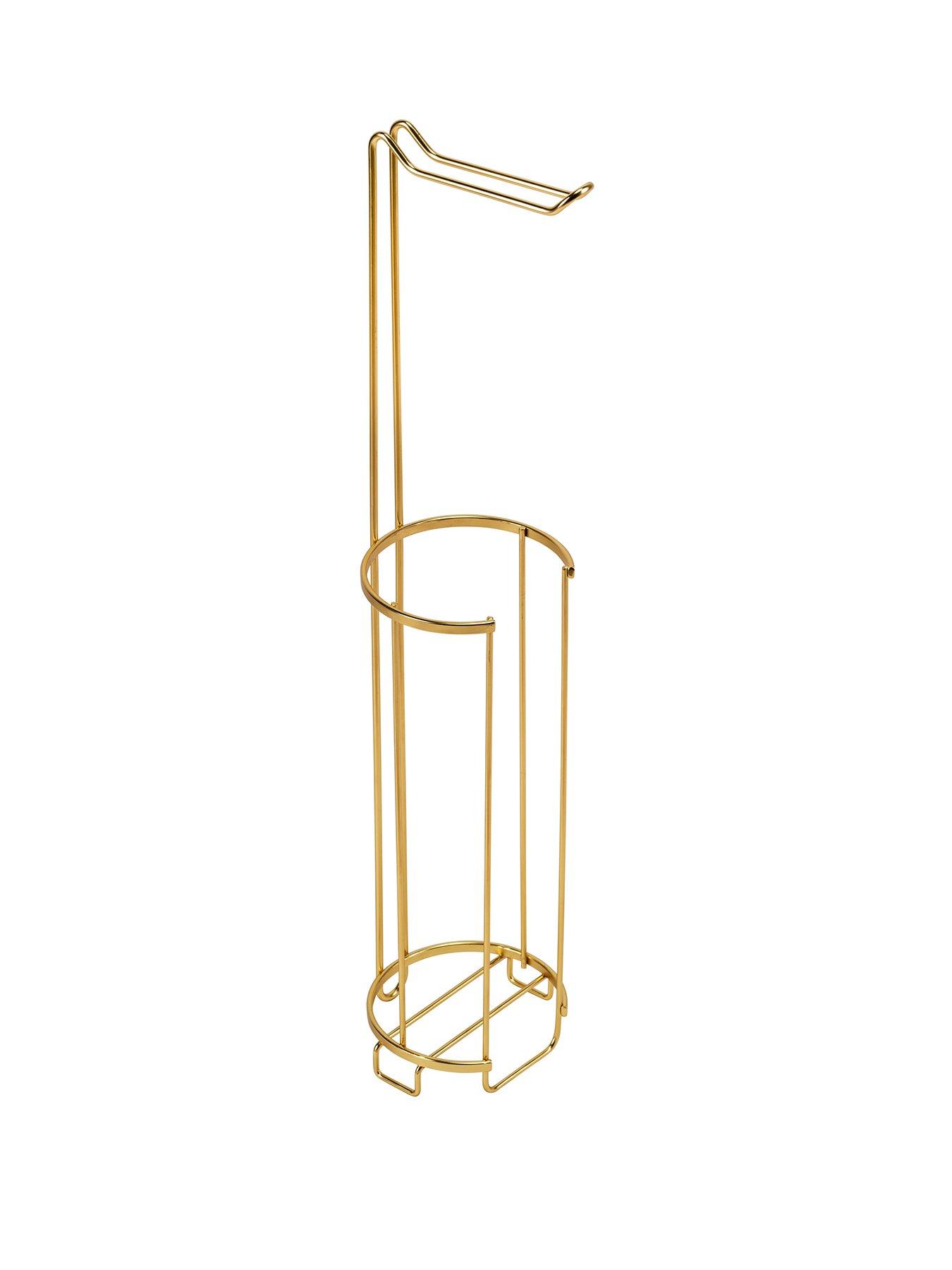 Image 1 of 4 of Croydex Gold Freestanding Toilet Roll Holder