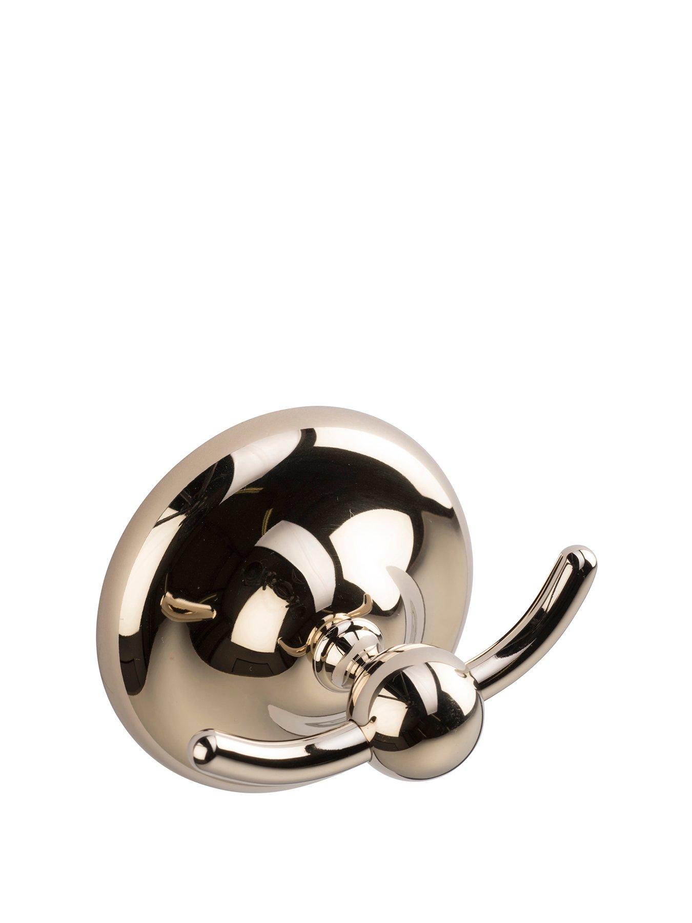 Image 2 of 5 of Croydex Flexi-fix Grosvenor Gold Double Robe Hook