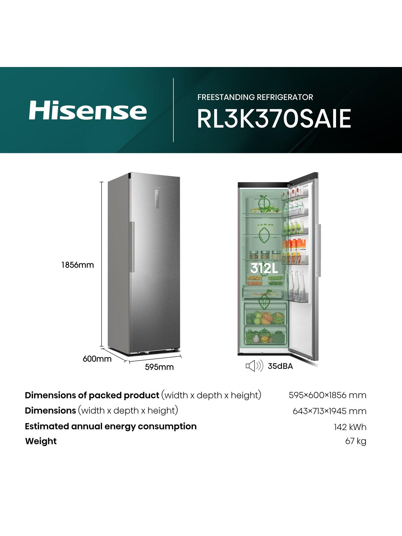 Image 6 of 7 of Hisense KitchenFit&trade; RL3K370SAIE KitchenFit Tall Fridge - Silver - E Rated