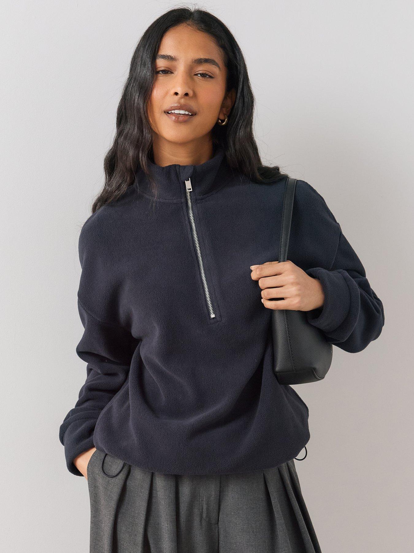Image 1 of 6 of The Very Collection Funnel Neck Fleece