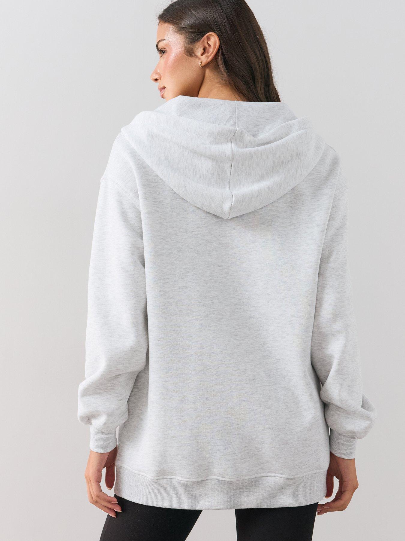 Image 2 of 6 of The Very Collection Zip Up Relaxed Hoodie - Grey