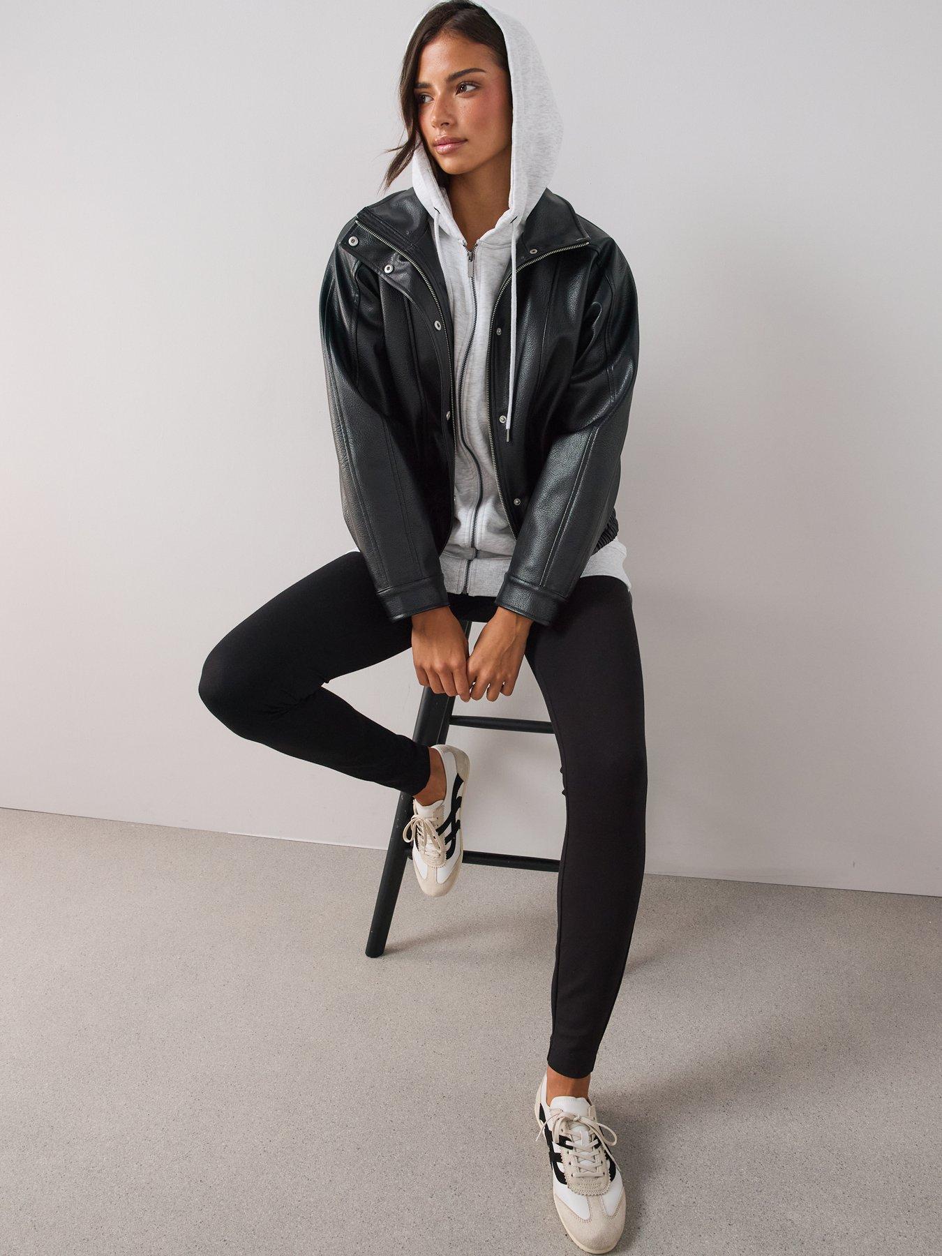 Image 6 of 6 of The Very Collection Zip Up Relaxed Hoodie - Grey