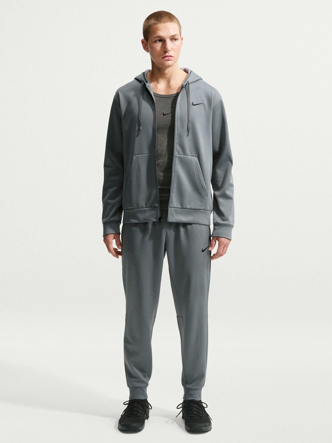 Image 1 of 5 of Nike Mens Therma-FIT Brushed Fleece Rib Cuff Jogging Bottoms - Grey