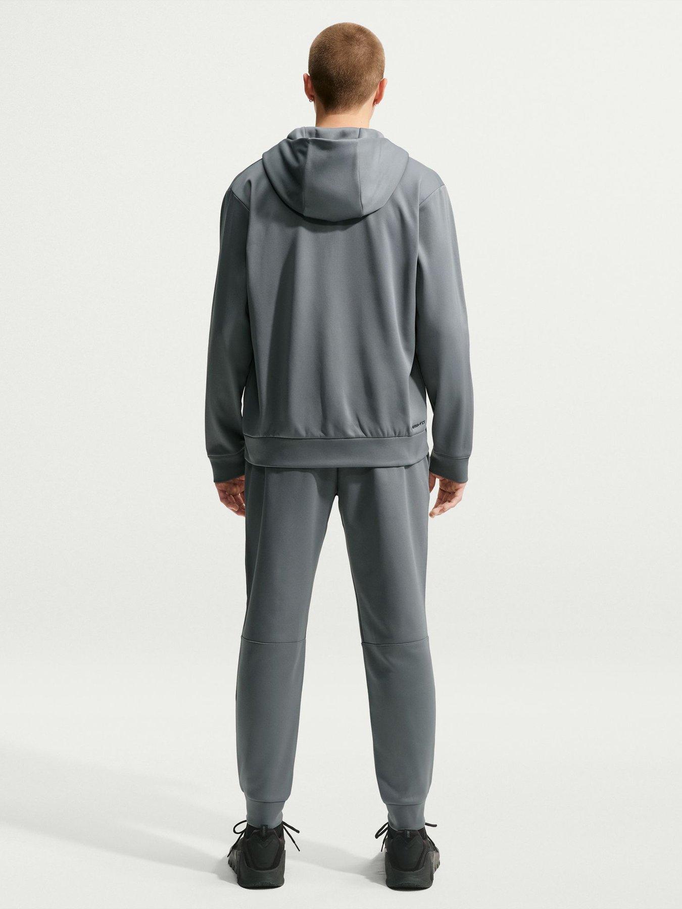Image 2 of 5 of Nike Mens Therma-FIT Brushed Fleece Rib Cuff Jogging Bottoms - Grey