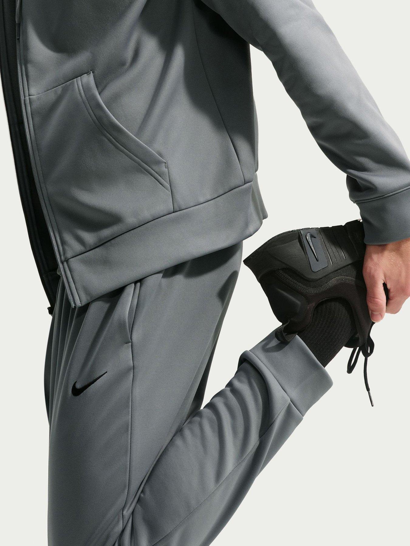 Image 5 of 5 of Nike Mens Therma-FIT Brushed Fleece Rib Cuff Jogging Bottoms - Grey