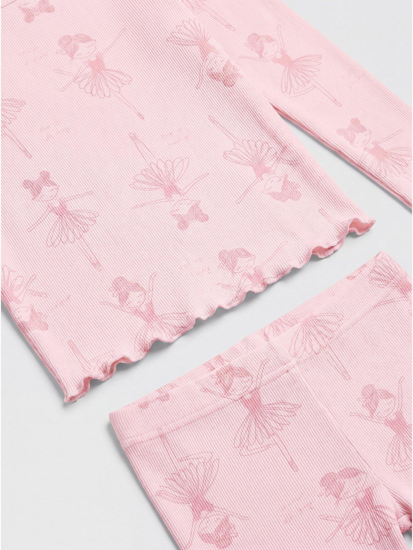 Image 3 of 3 of The Very Collection Ballerina Print Ribbed Pyjama - Pink