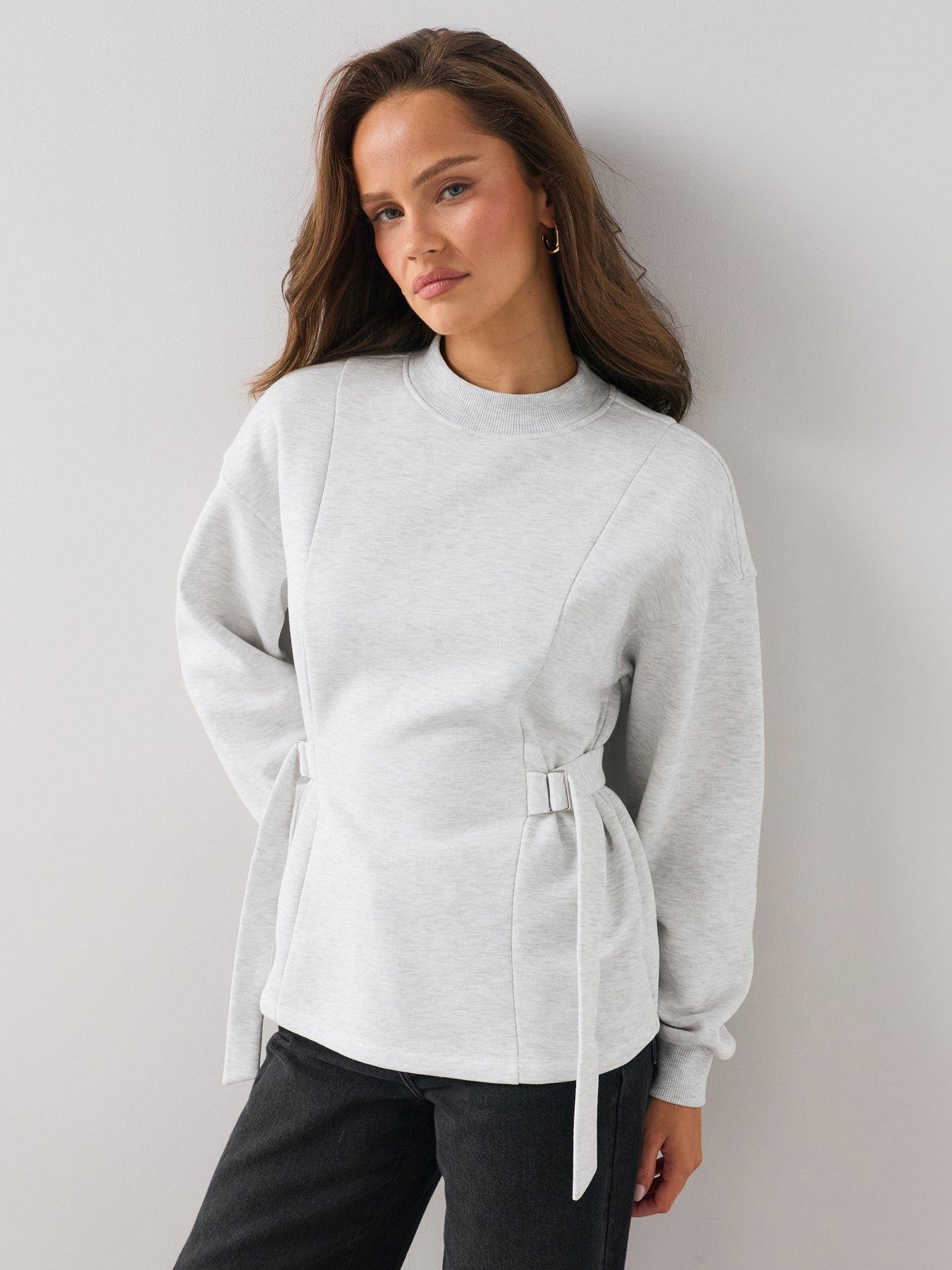 The Very Collection Buckle Waist Sweatshirt - Grey