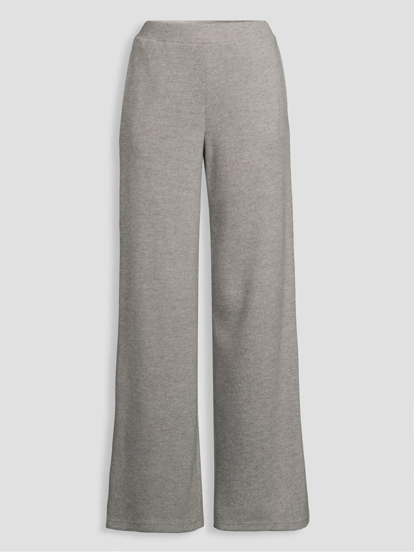 Image 7 of 7 of The Very Collection Soft Touch Wide Leg Co-ord Trousers - Grey
