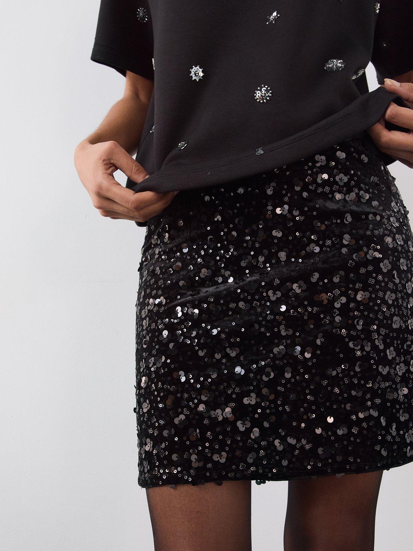 Image 6 of 6 of The Very Collection Sequin Mini Skirt Co-ord