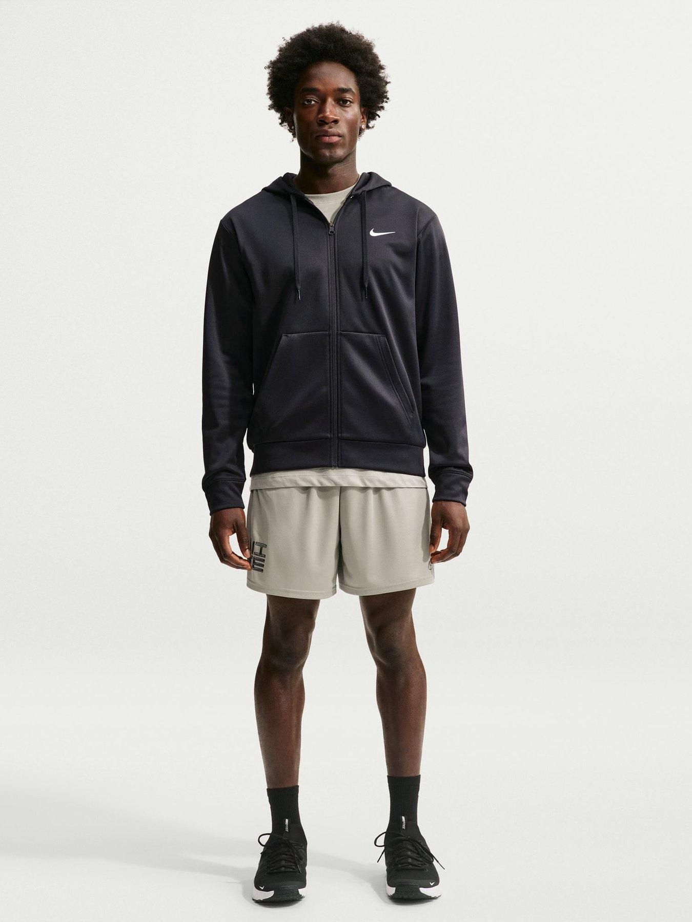 Image 1 of 5 of Nike Mens Therma-FIT Flex Full-Zip Hooded Training Hoodie - Black