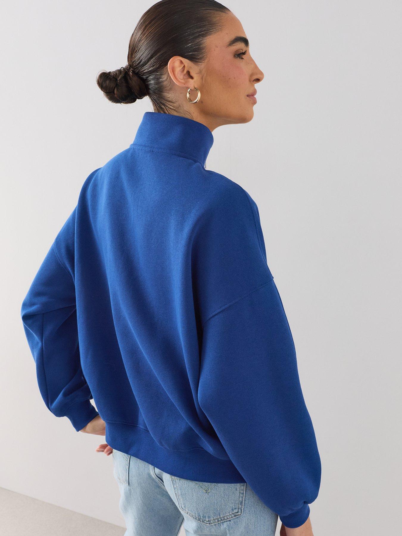 Image 5 of 7 of The Very Collection Half Zip Sweatshirt - Blue