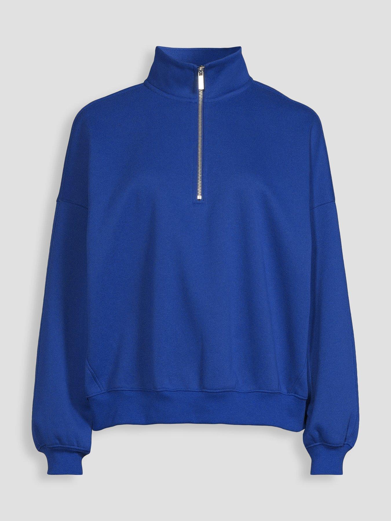 Image 7 of 7 of The Very Collection Half Zip Sweatshirt - Blue