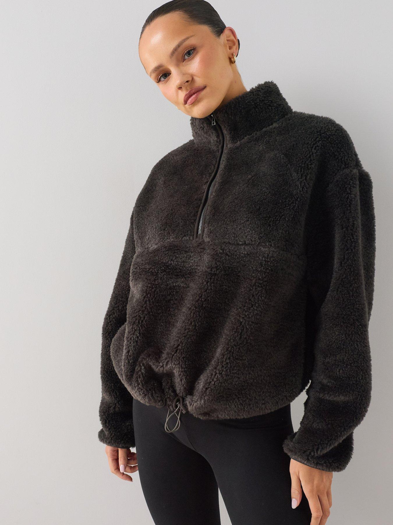 The Very Collection Half Zip Borg Jacket