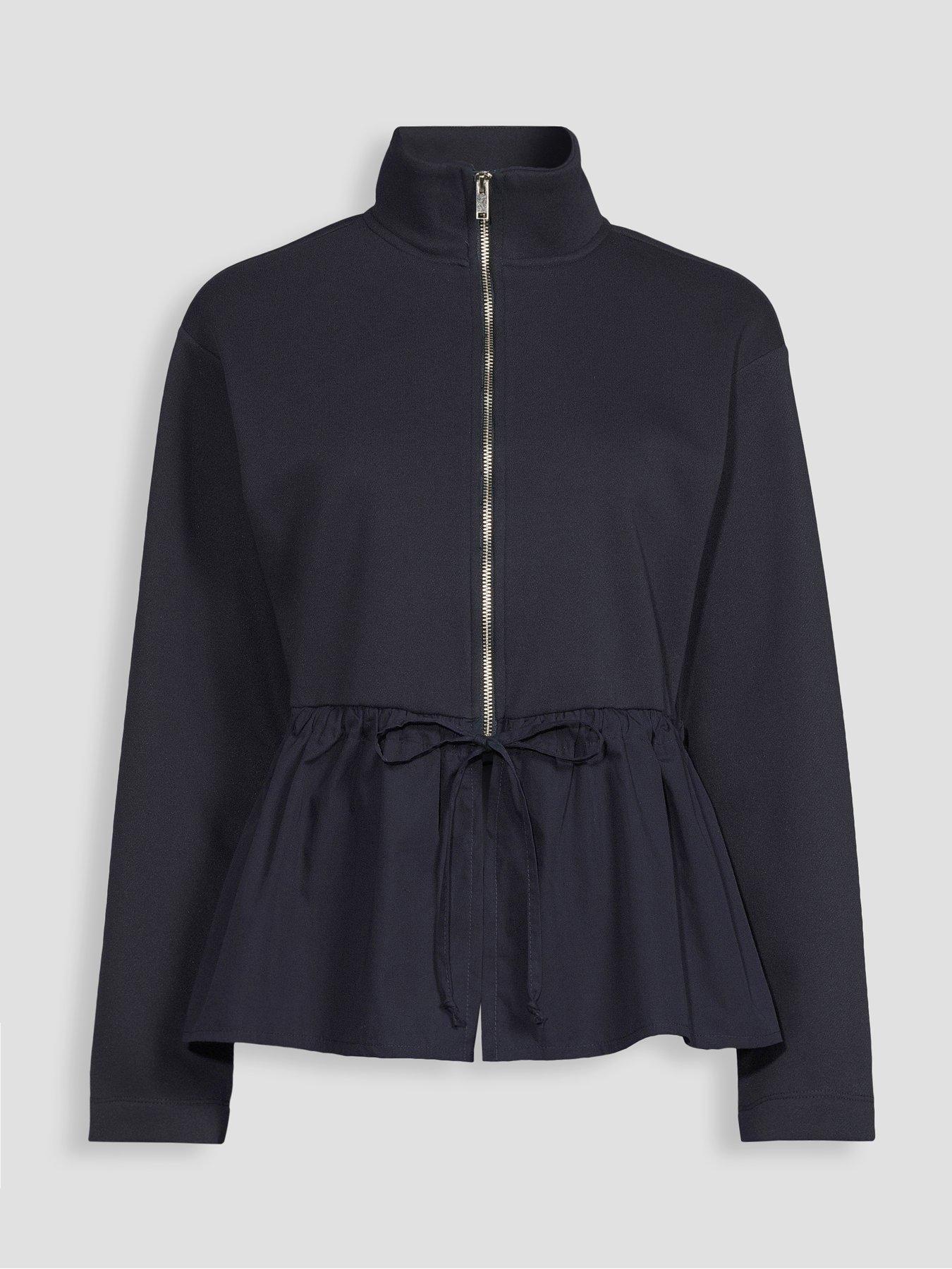 Image 7 of 7 of The Very Collection Woven Mix Zip-up Jacket