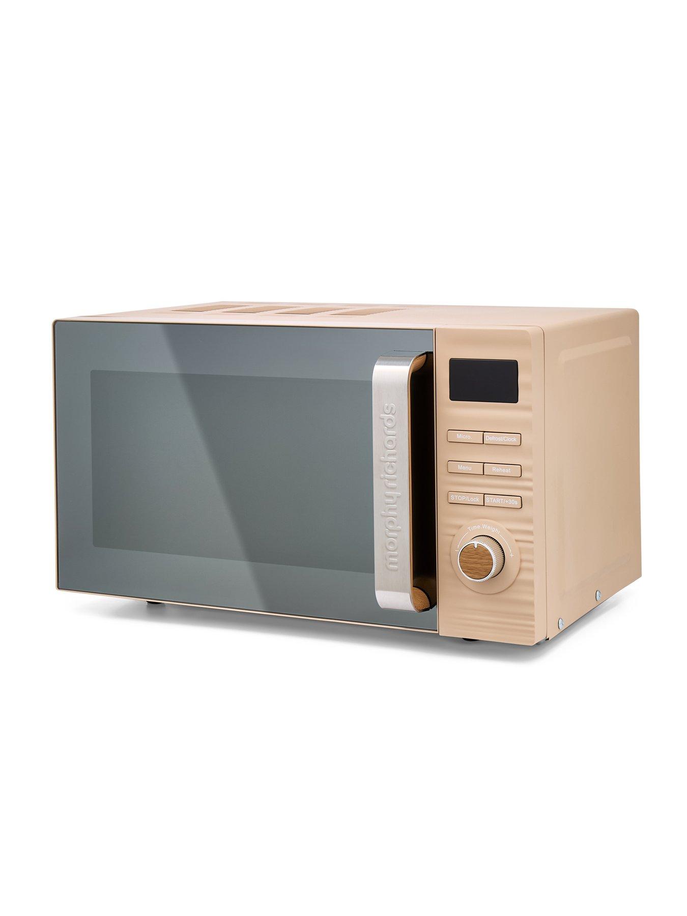 morphy-richards-clay-20l-800w-brown-digital-microwave-felsparstillFront