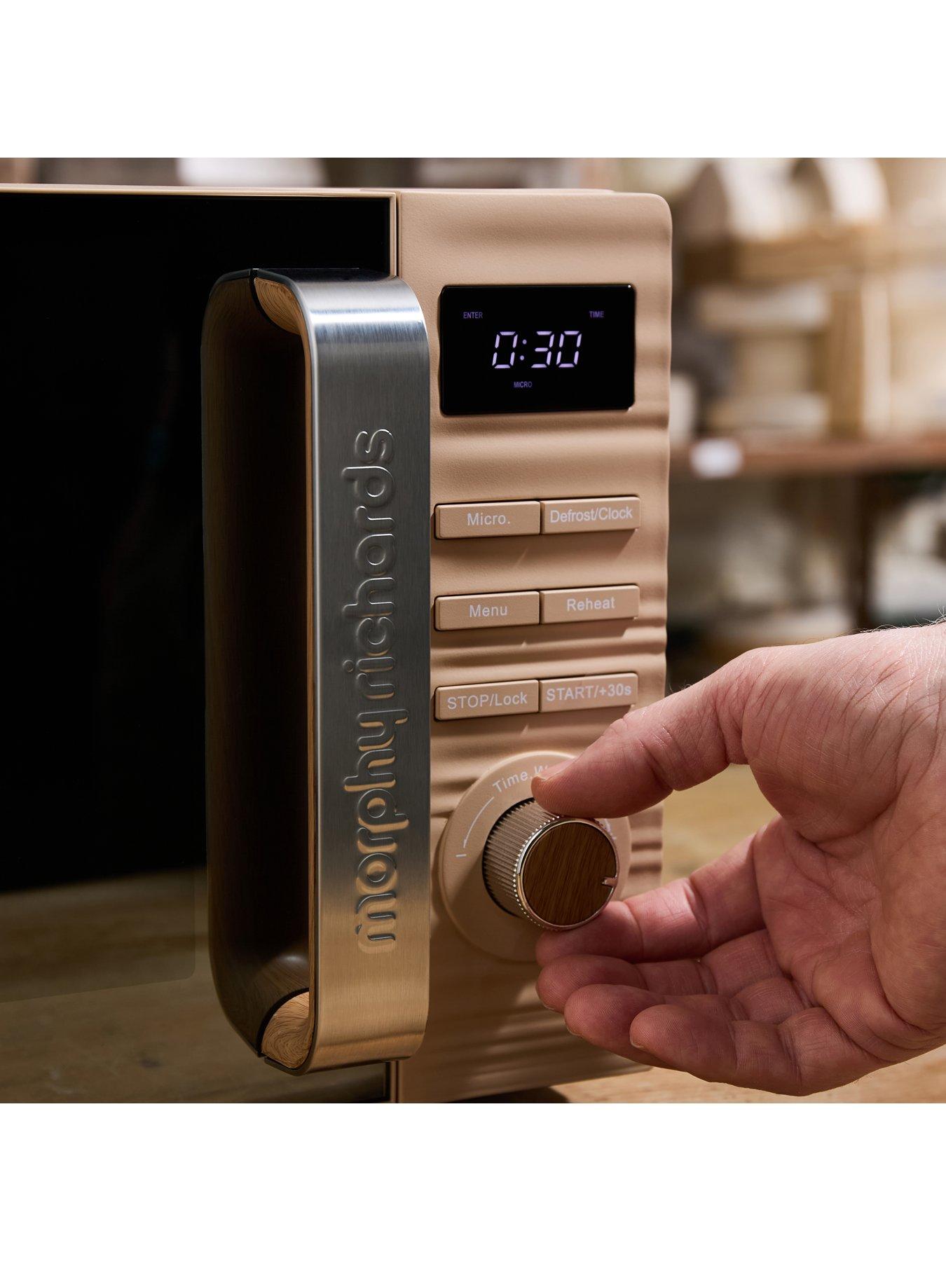 morphy-richards-clay-20l-800w-brown-digital-microwave-felspardetail