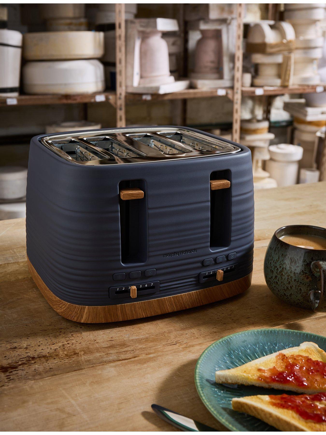 Image 3 of 8 of Morphy Richards Clay 4-Slice Grey Toaster - Flint