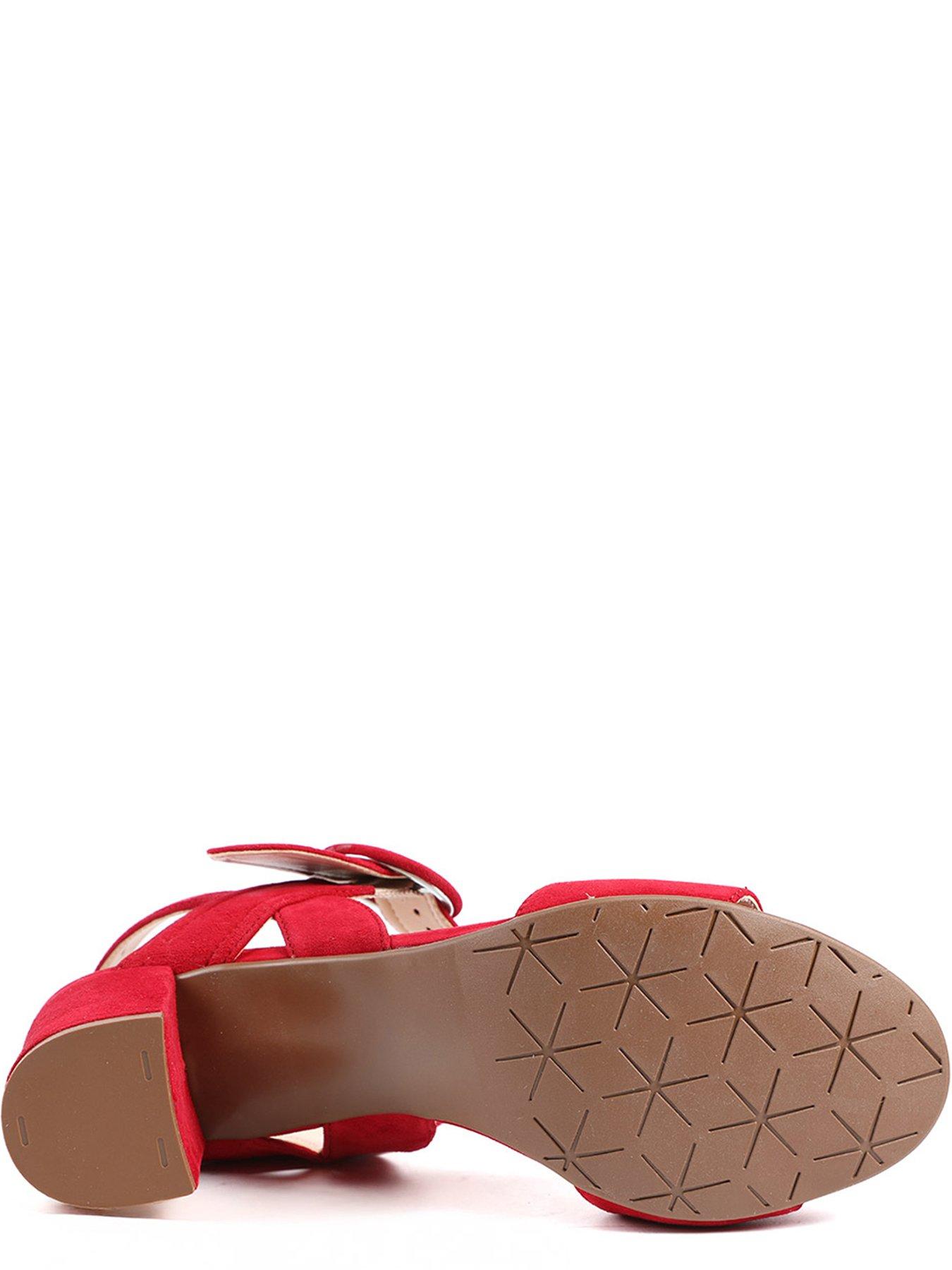 Image 5 of 5 of Jones Bootmaker Garnett Block Heel Buckle Sandal - Red