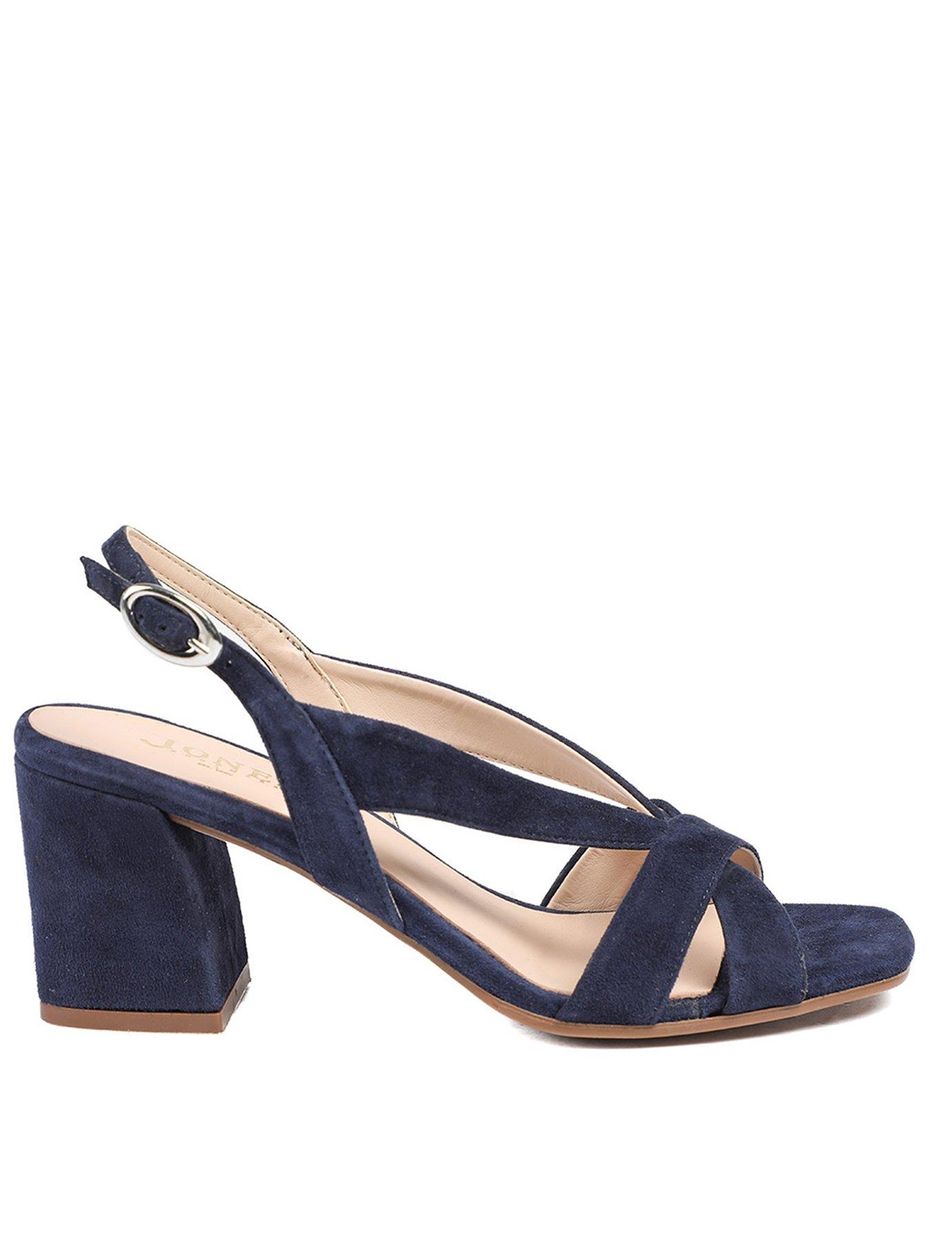 Jones Bootmaker Geneve Block Heel Sandal - Navy