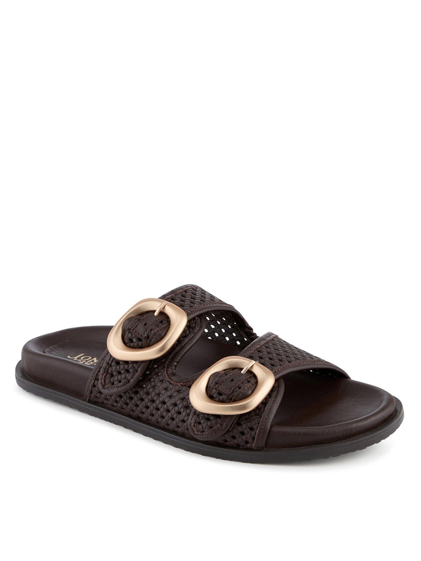 Image 2 of 6 of Jones Bootmaker Gisela Buckle Flat Sandal - Brown