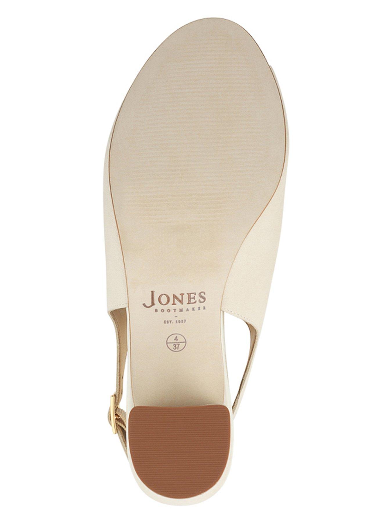 Image 5 of 6 of Jones Bootmaker Xandra Peep Toe Block Heel - White
