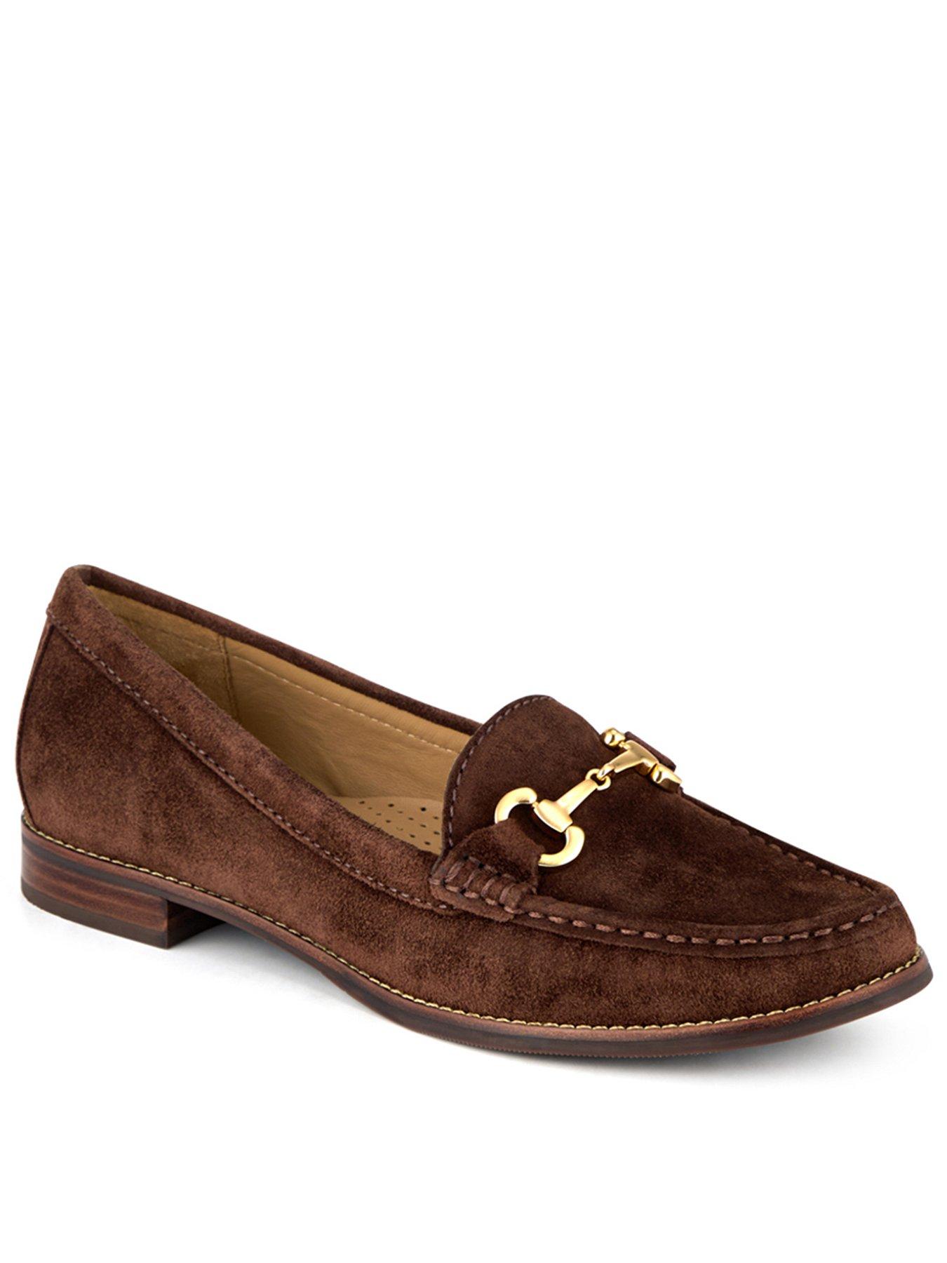 Jones Bootmaker Lex Suede Buckle Loafer - Brown