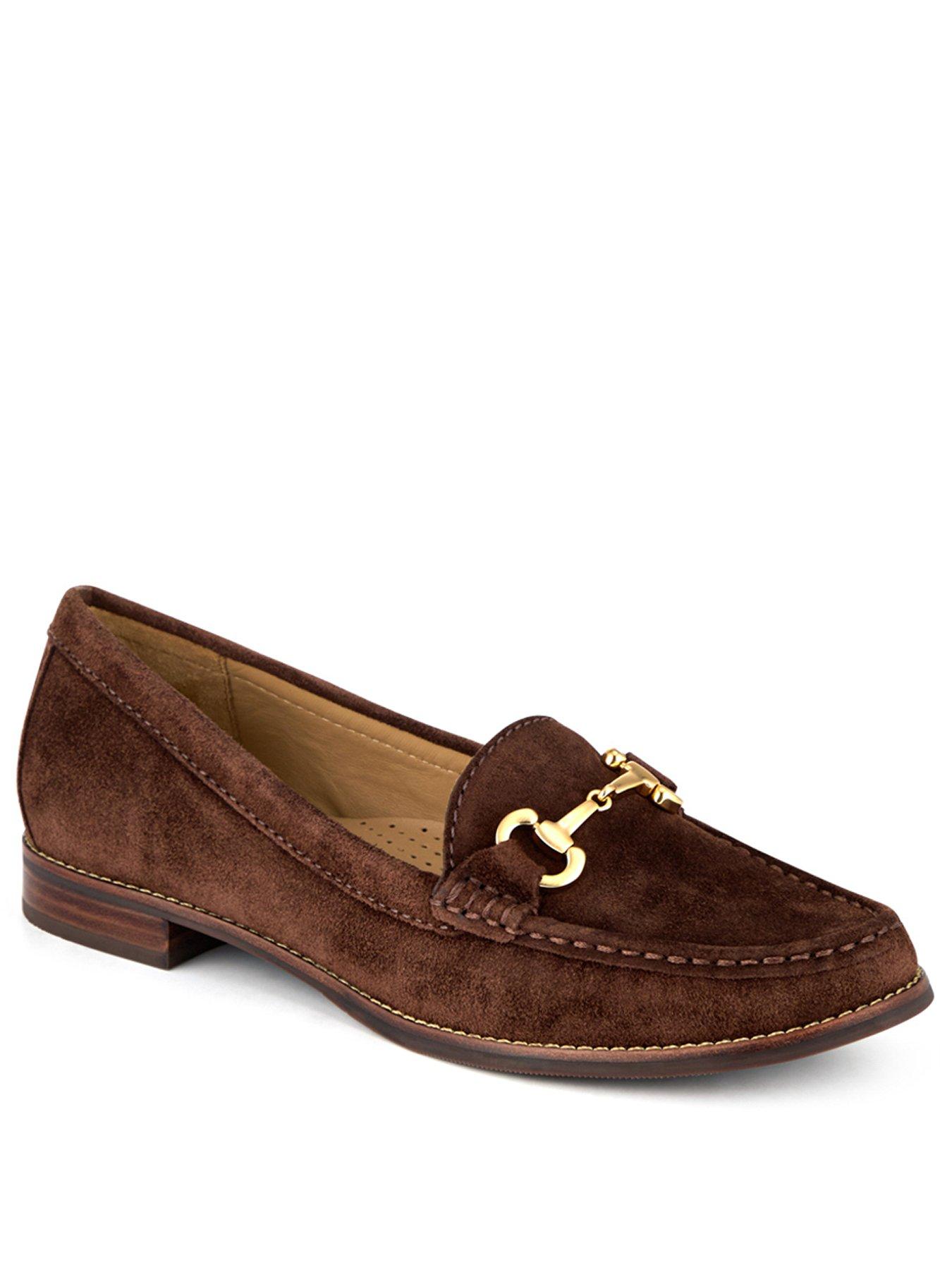jones-bootmaker-wide-fit-lex-suede-buckle-loafer-brownstillFront