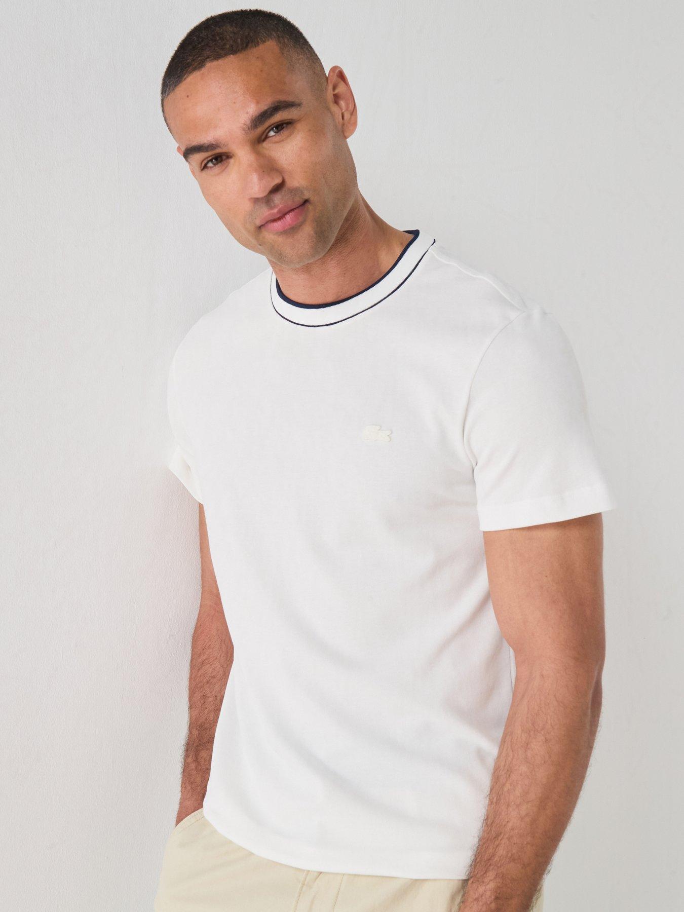 Lacoste Lacoste Regular Fit Tipped Pique T-shirt - White