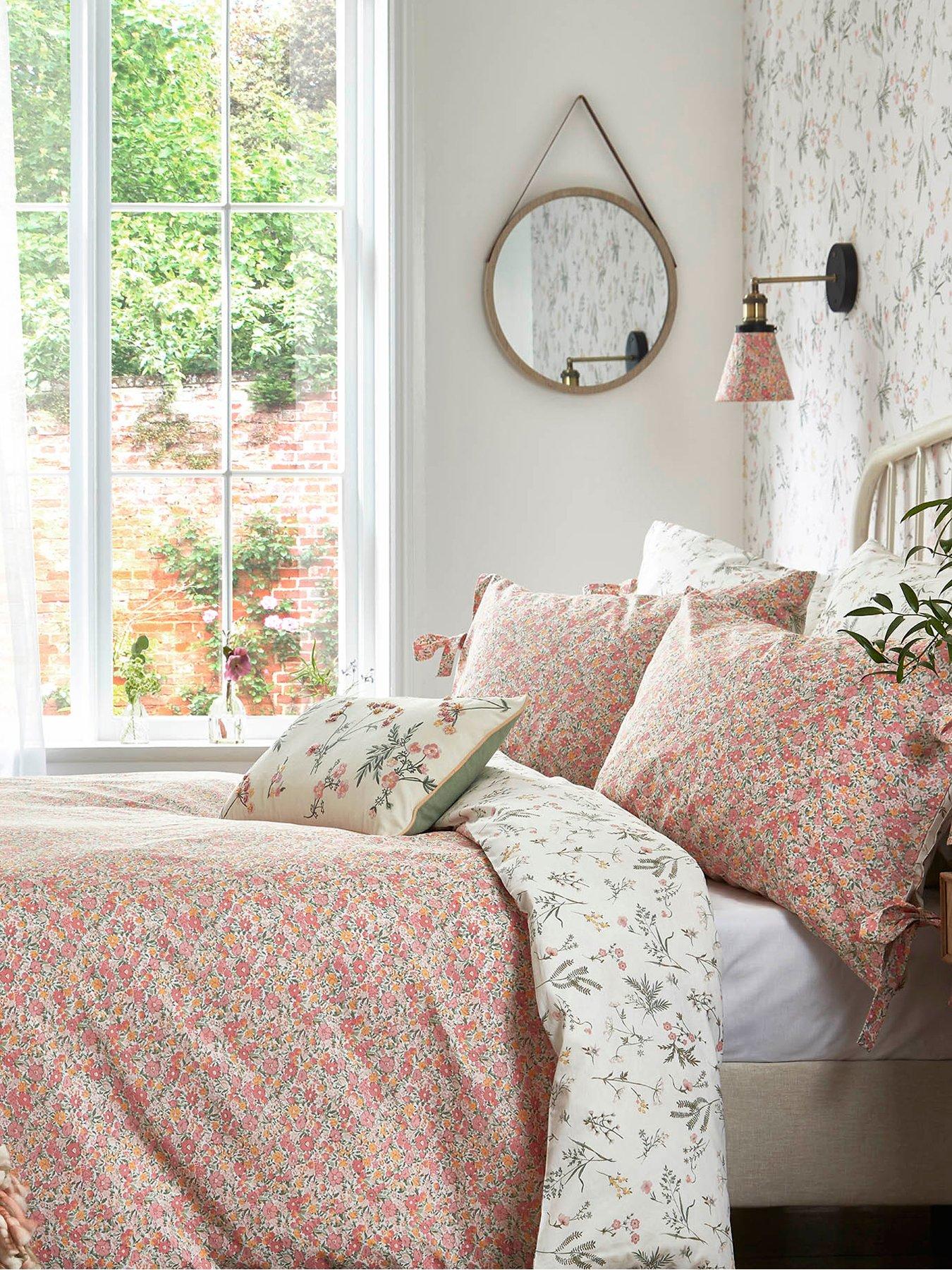 Image 1 of 4 of Laura Ashley Loveston 100% Cotton Standard Pillowcase Pair 50Cm X 75Cm Pink