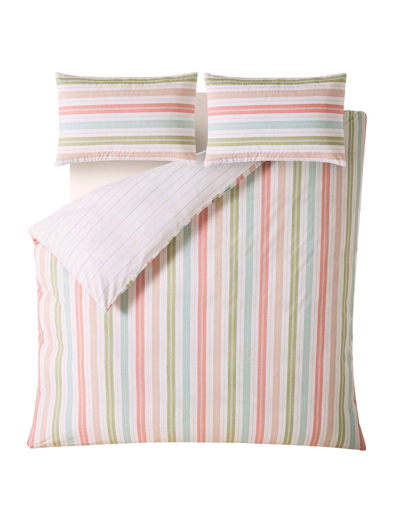 Image 2 of 6 of Laura Ashley Sophie Stripe 100% Cotton Quilt Set Multi