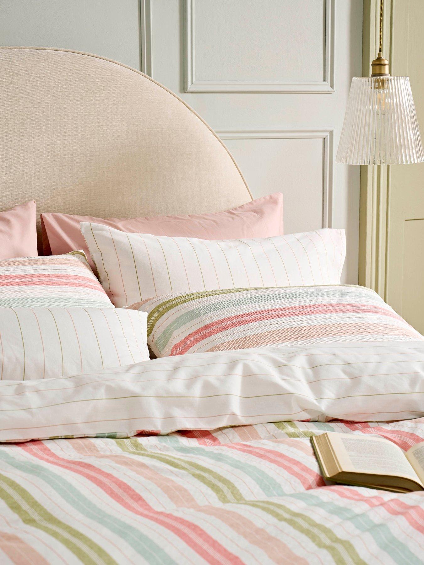 Image 5 of 6 of Laura Ashley Sophie Stripe 100% Cotton Quilt Set Multi