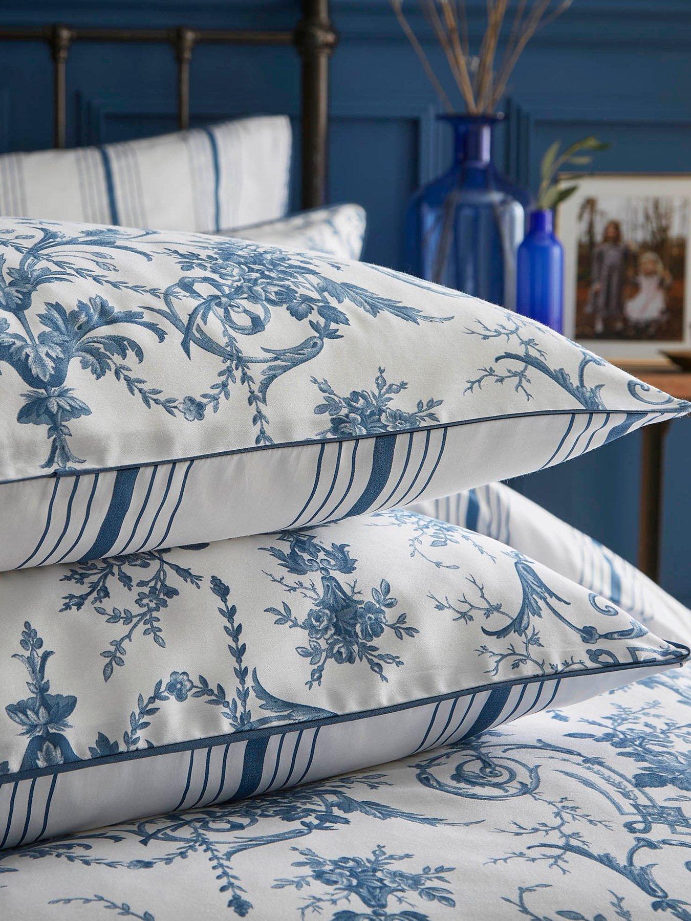 Laura Ashley Tuileries Standard Pillowcase Pair 50cm x 75cm Midnight