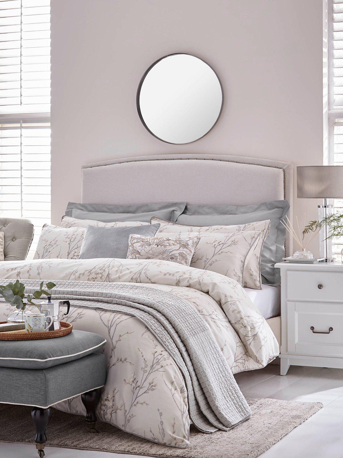 Laura Ashley PussyWillow Quilt Set Dove Grey