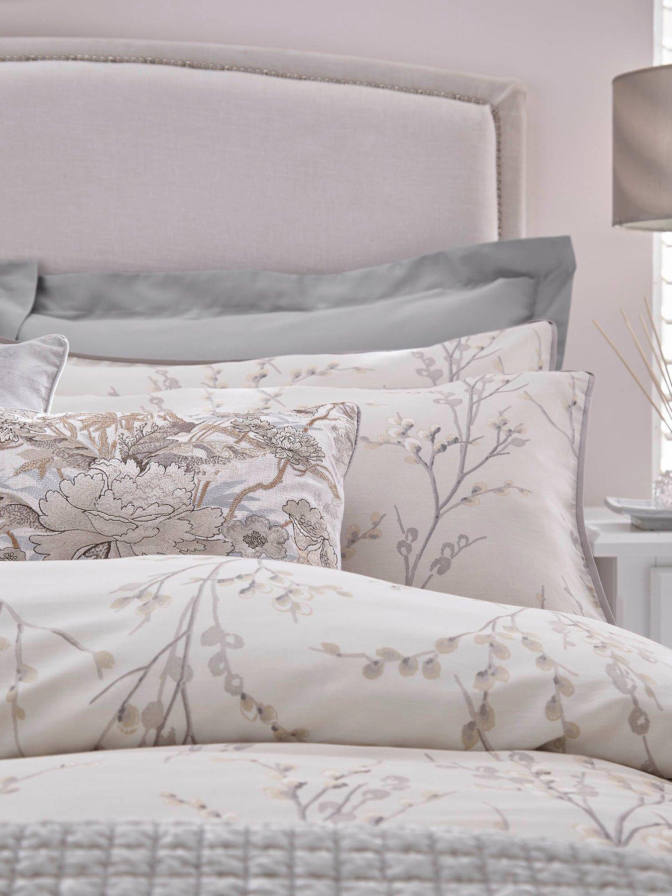 Image 3 of 3 of Laura Ashley PussyWillow Quilt Set Dove Grey