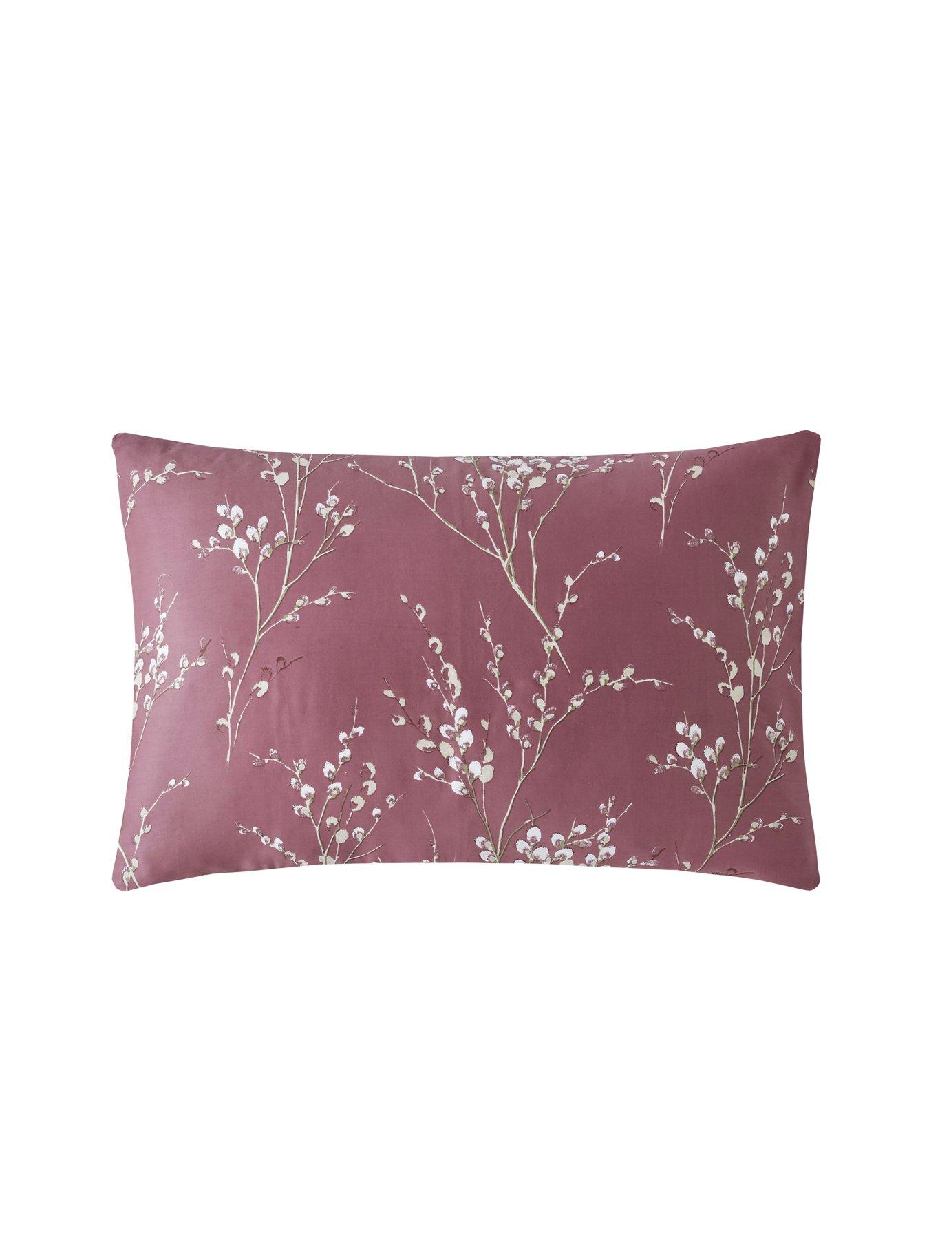 Image 4 of 7 of Laura Ashley Pussy Willow Quilt Set Plum