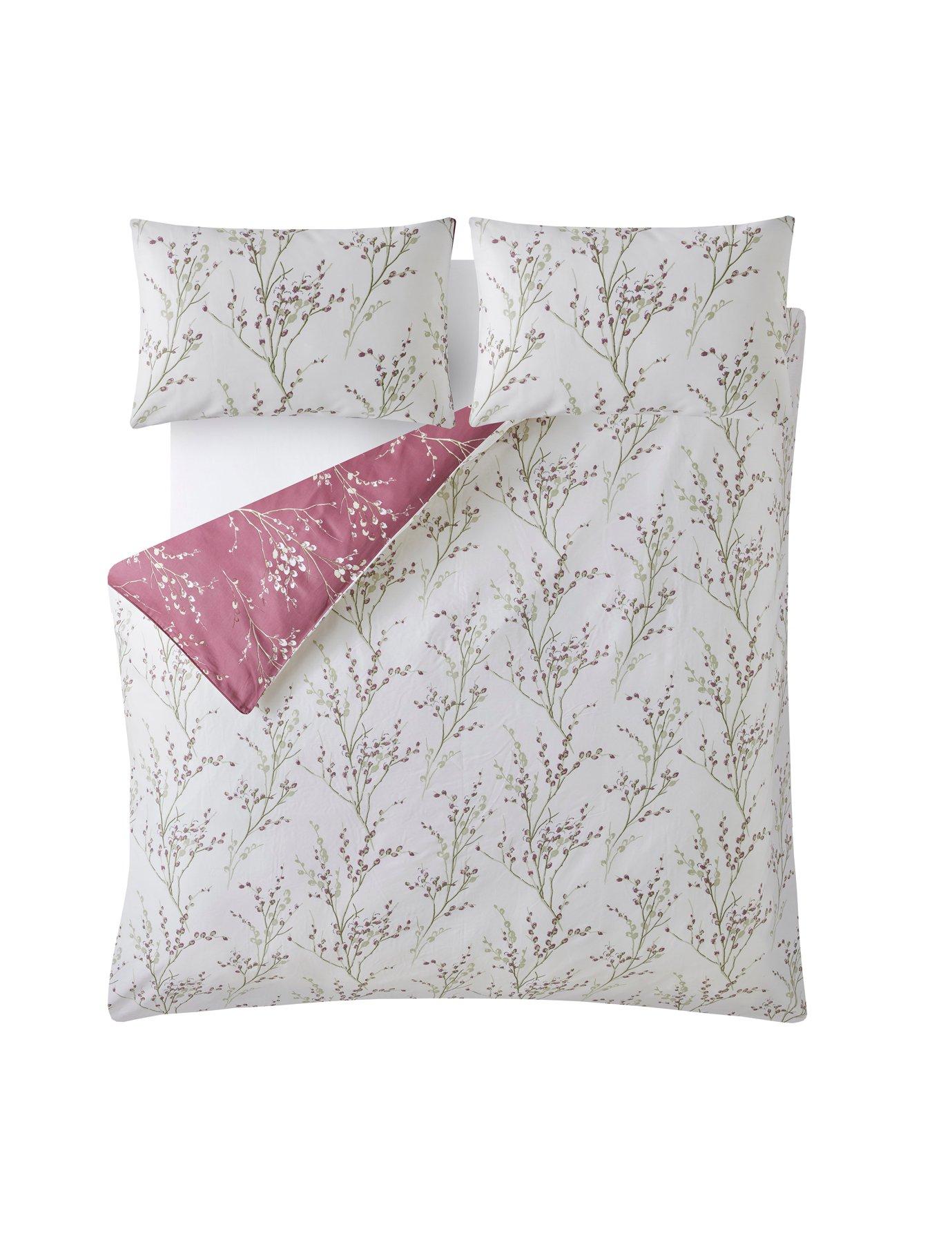 Image 6 of 7 of Laura Ashley Pussy Willow Quilt Set Plum