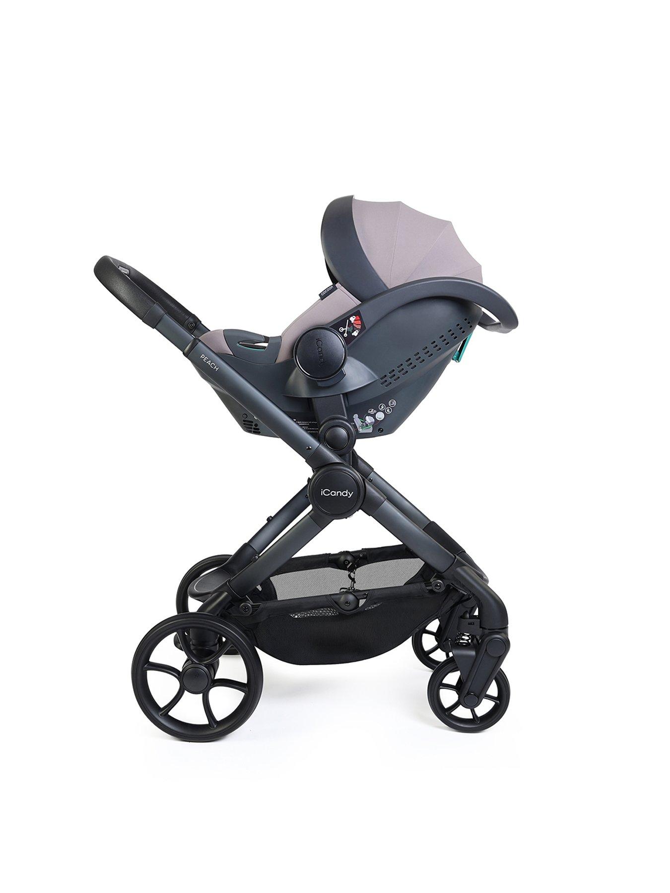 Image 3 of 7 of iCandy Peach 8 Travel System with Storm Grey Cocoon 360 - Grey