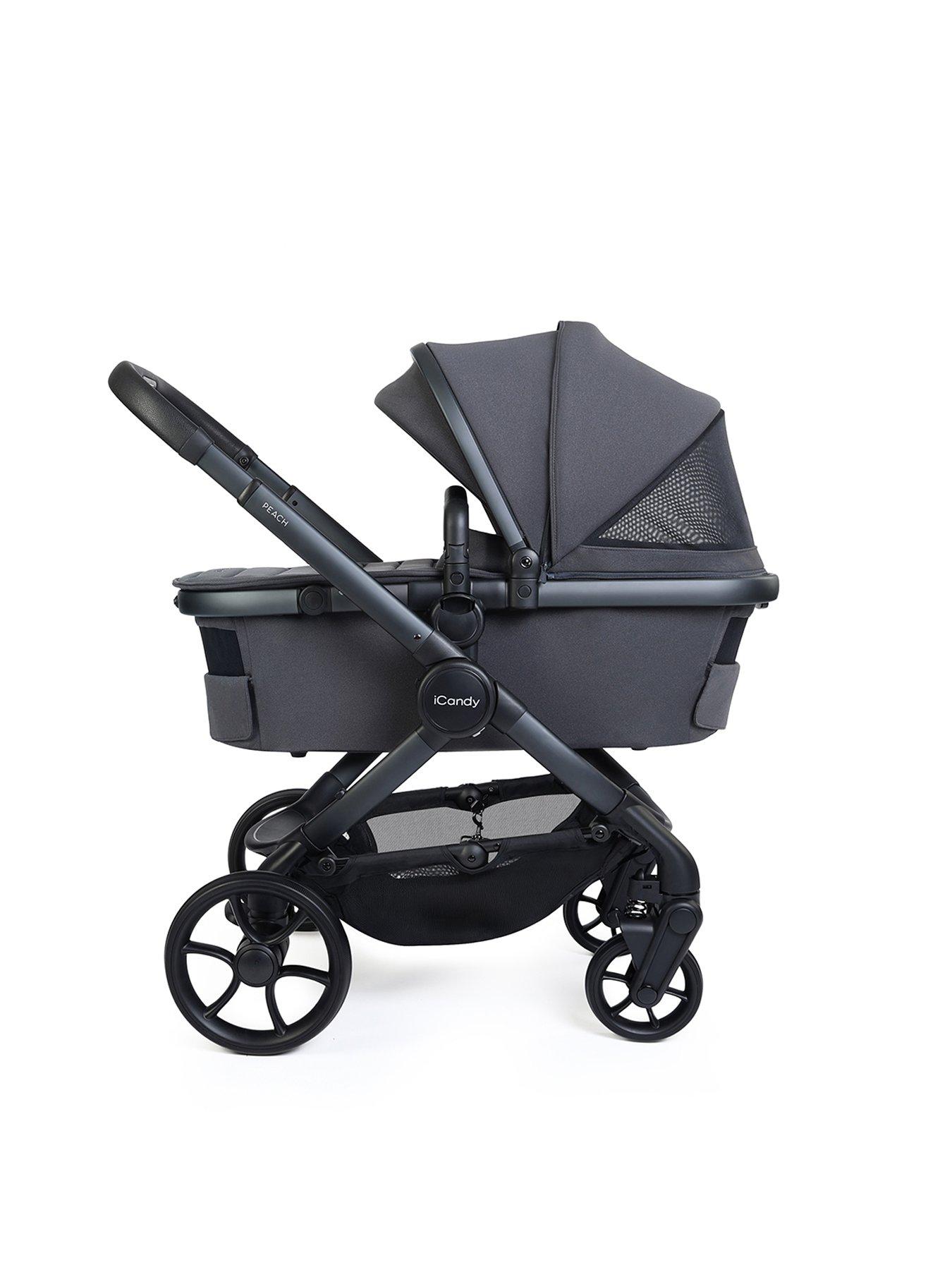 icandy-peach-8-travel-system-with-black-cocoon-360-greystillFront