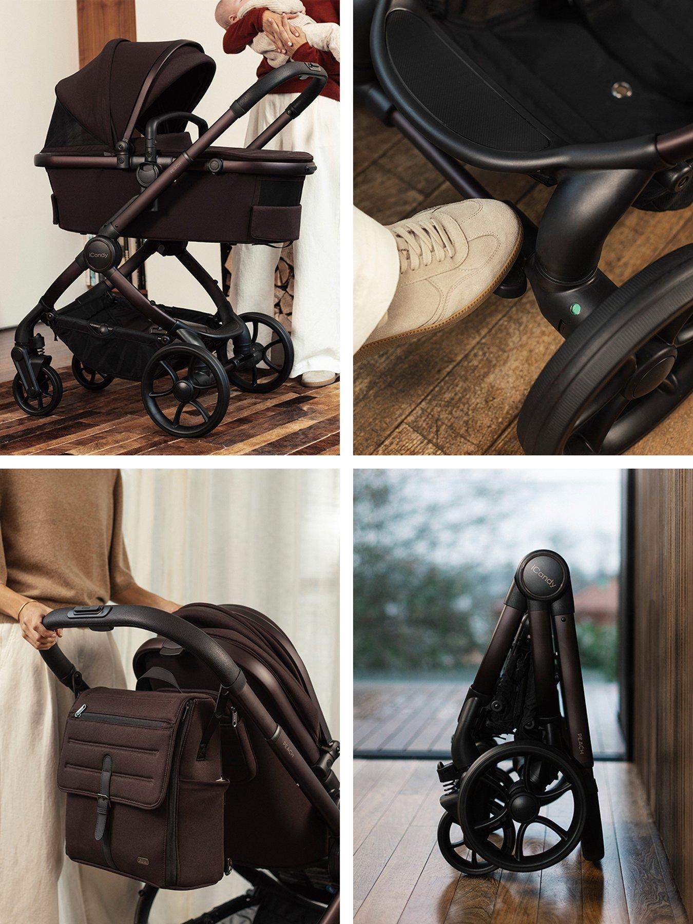 Image 7 of 8 of iCandy Peach 8 Travel System with Black Cocoon 360 - Taupe