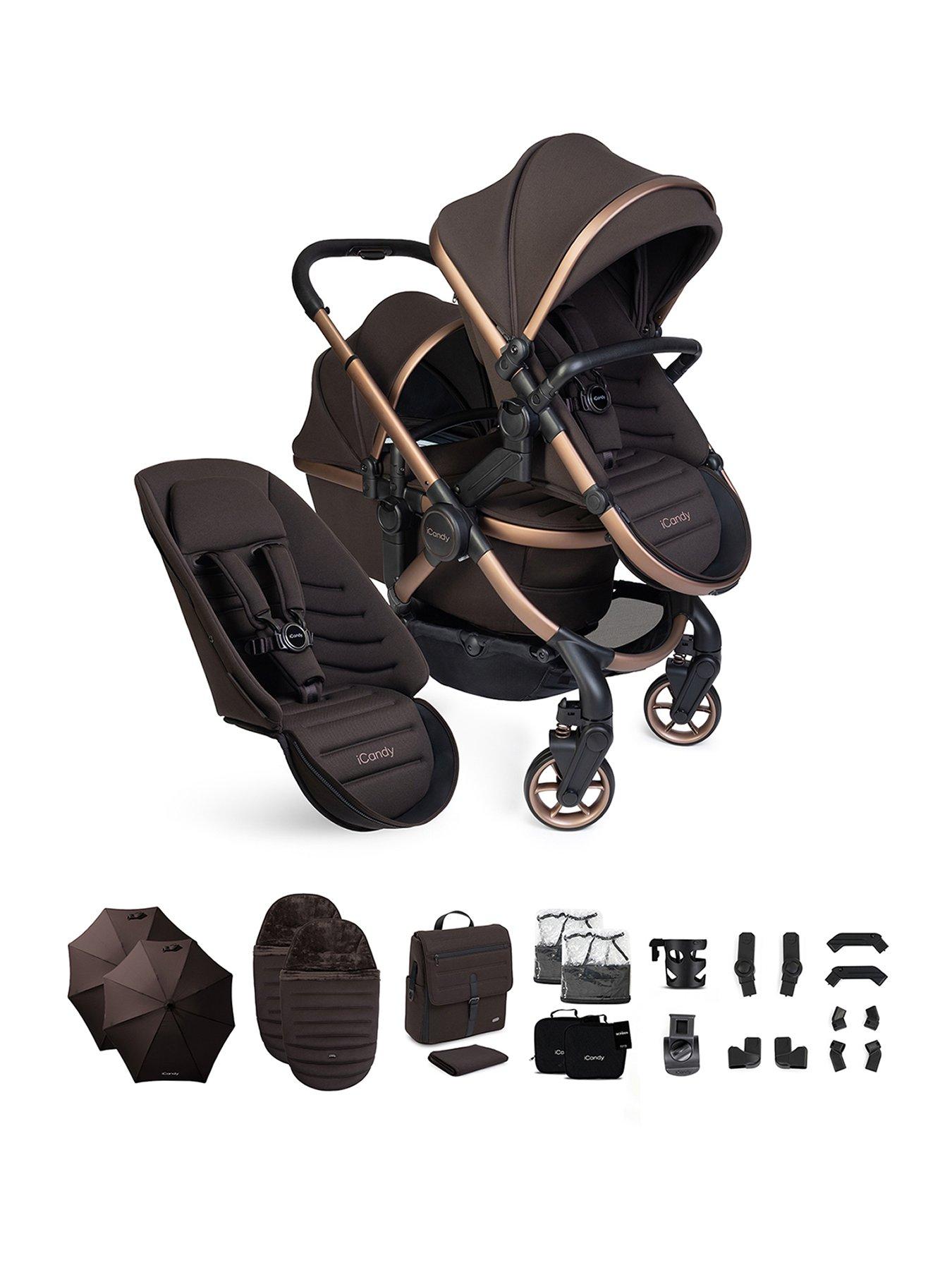 icandy-peach-8-double-complete-pushchair-editions-bundle-pecanfront