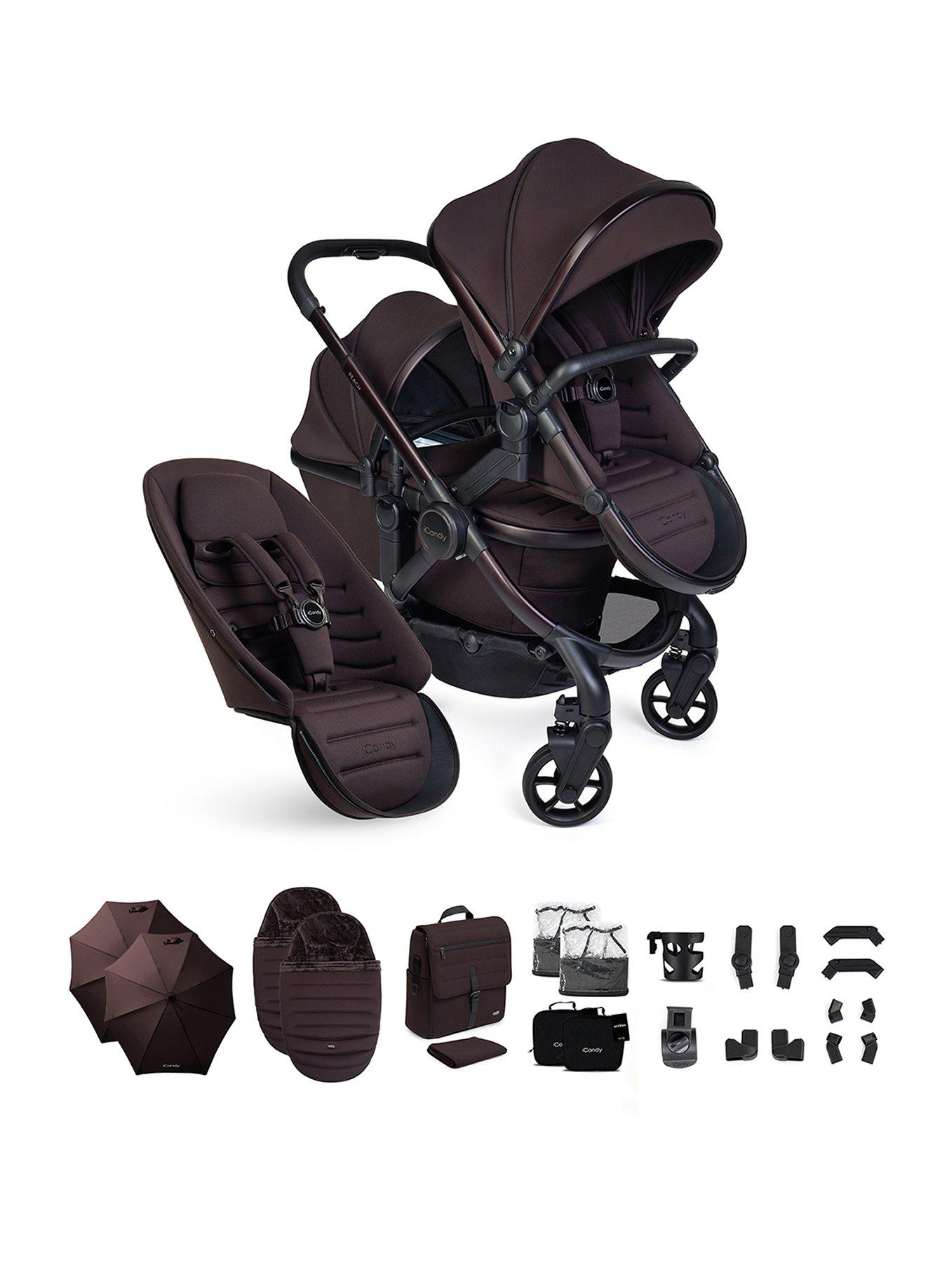 Image 1 of 7 of iCandy Peach 8 Double Complete Pushchair Editions Bundle - Coffee Bean