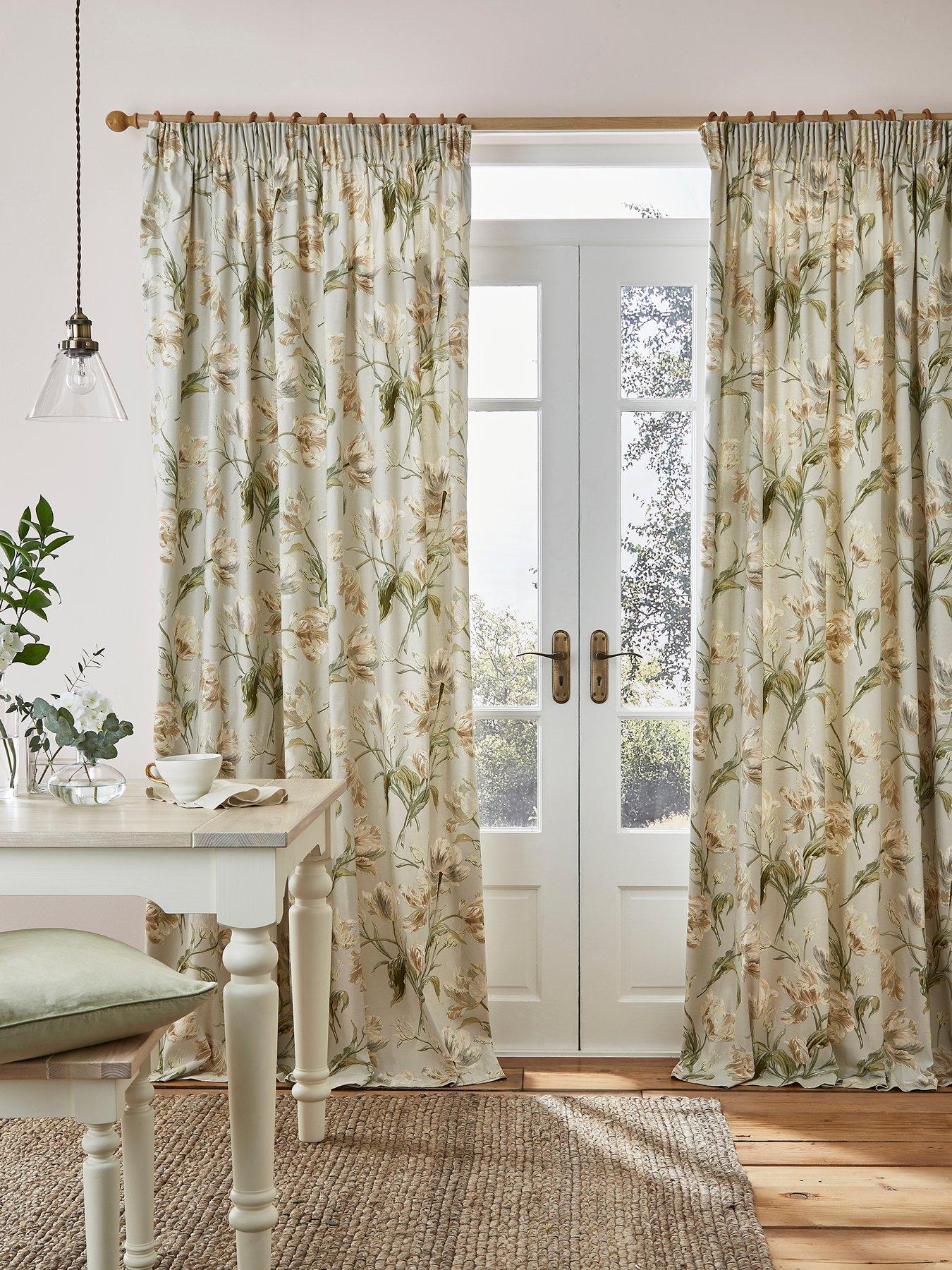 Laura Ashley Gosford Curtains Sage