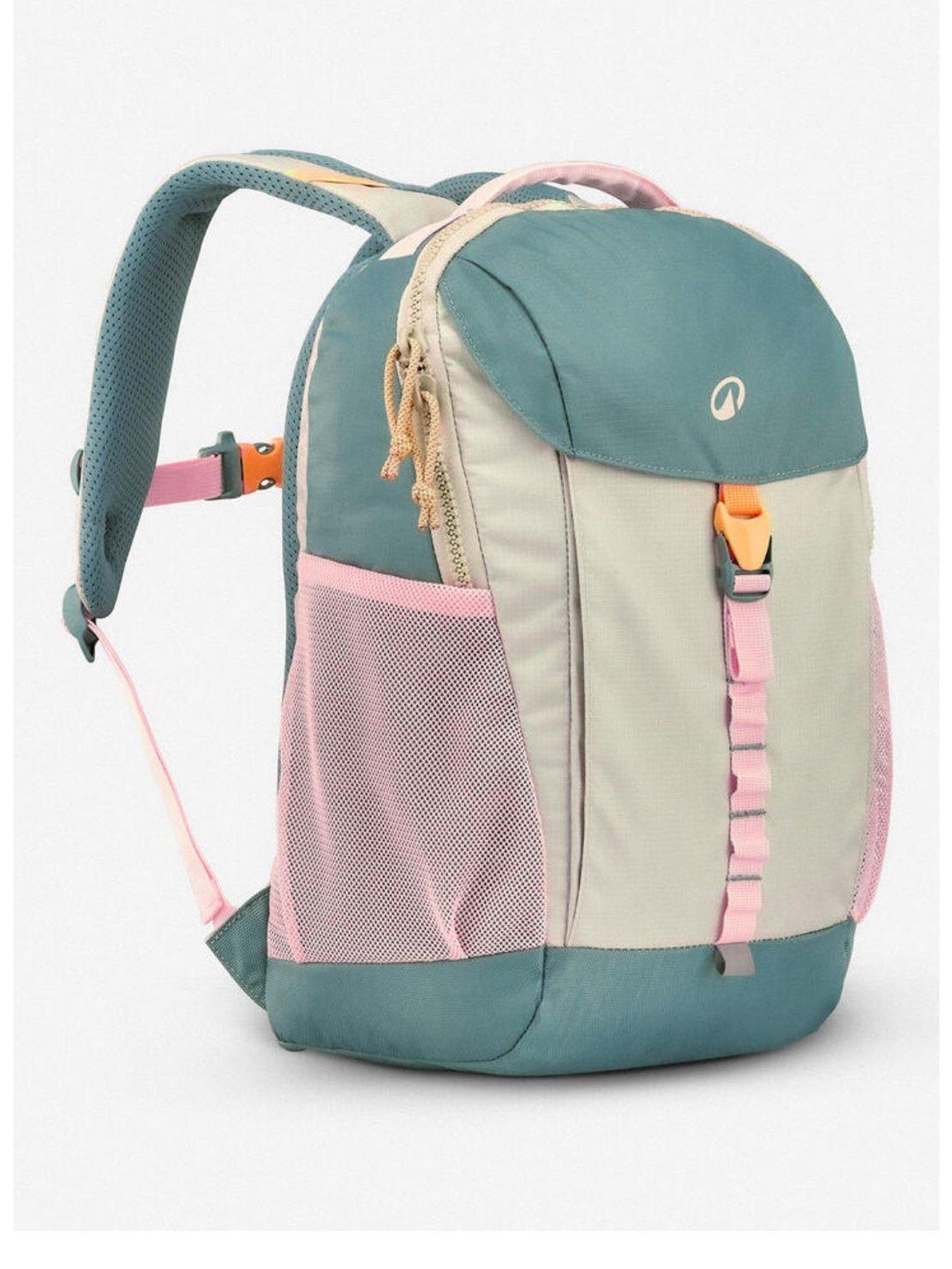 Image 1 of 6 of Decathlon BACKPACK NH900 GREEN PINK 15L JR