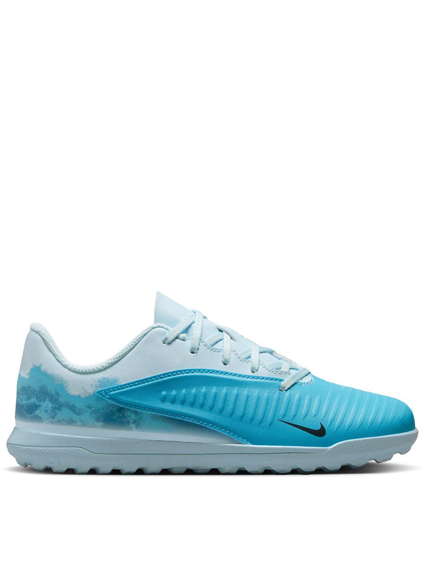 Image 1 of 7 of Nike Junior Phantom 6 Low Astro Turf Lace-Up Football Boots - Baltic Blue