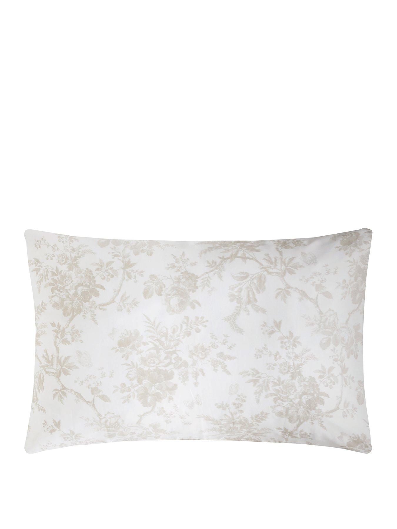 Image 2 of 3 of Laura Ashley Walled Garden Standard Pillowcase Pair 50cm x 75cm Dove Grey